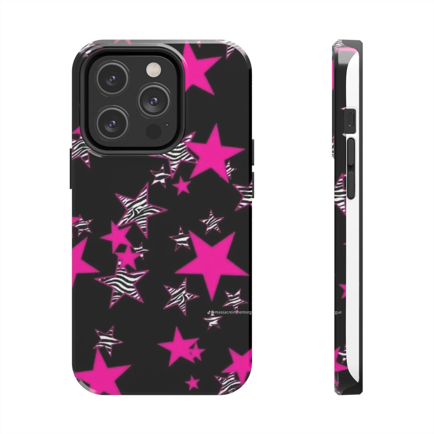 Pink & Zebra Stars iPhone Case