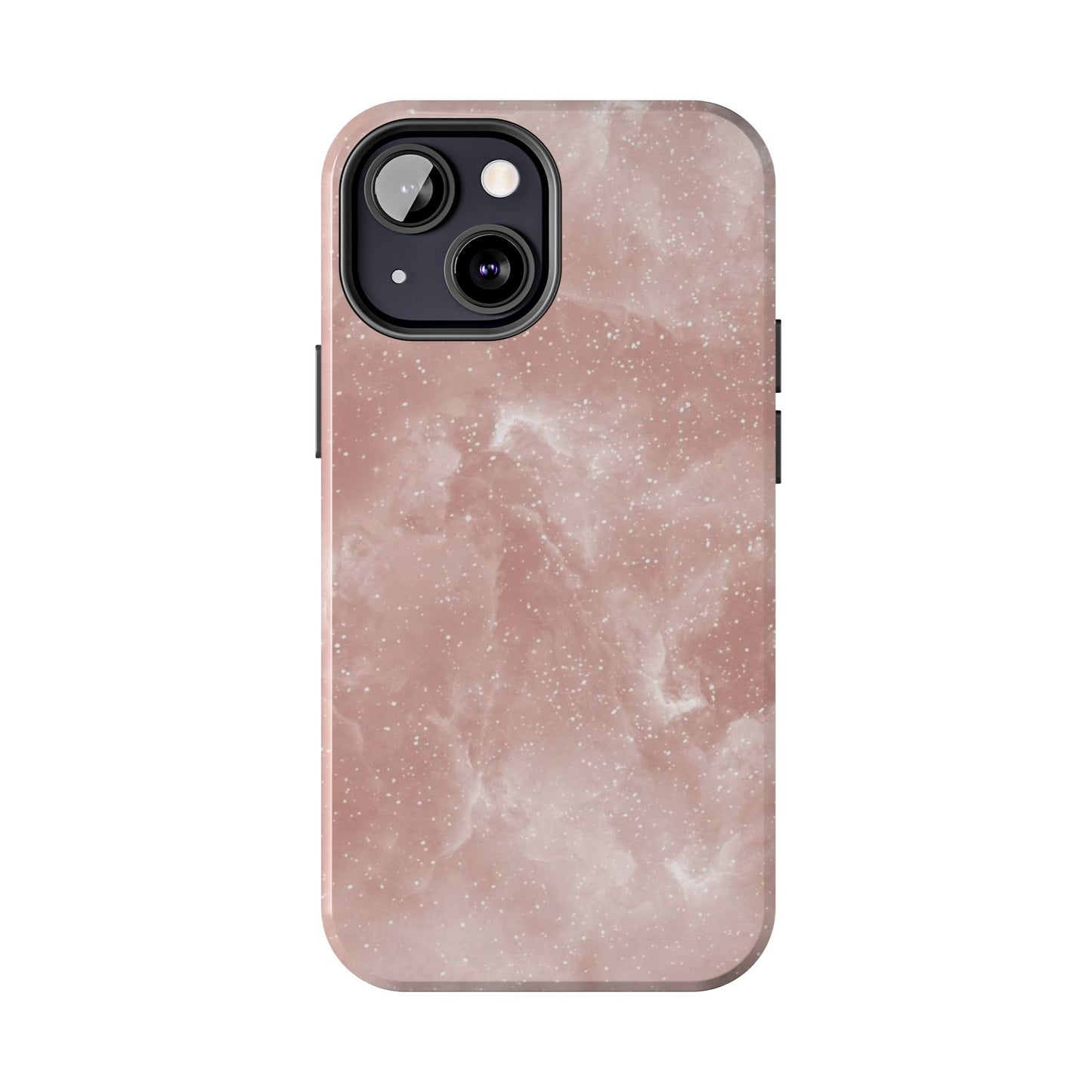 Rose Quartz Glitter Marble iPhone Case