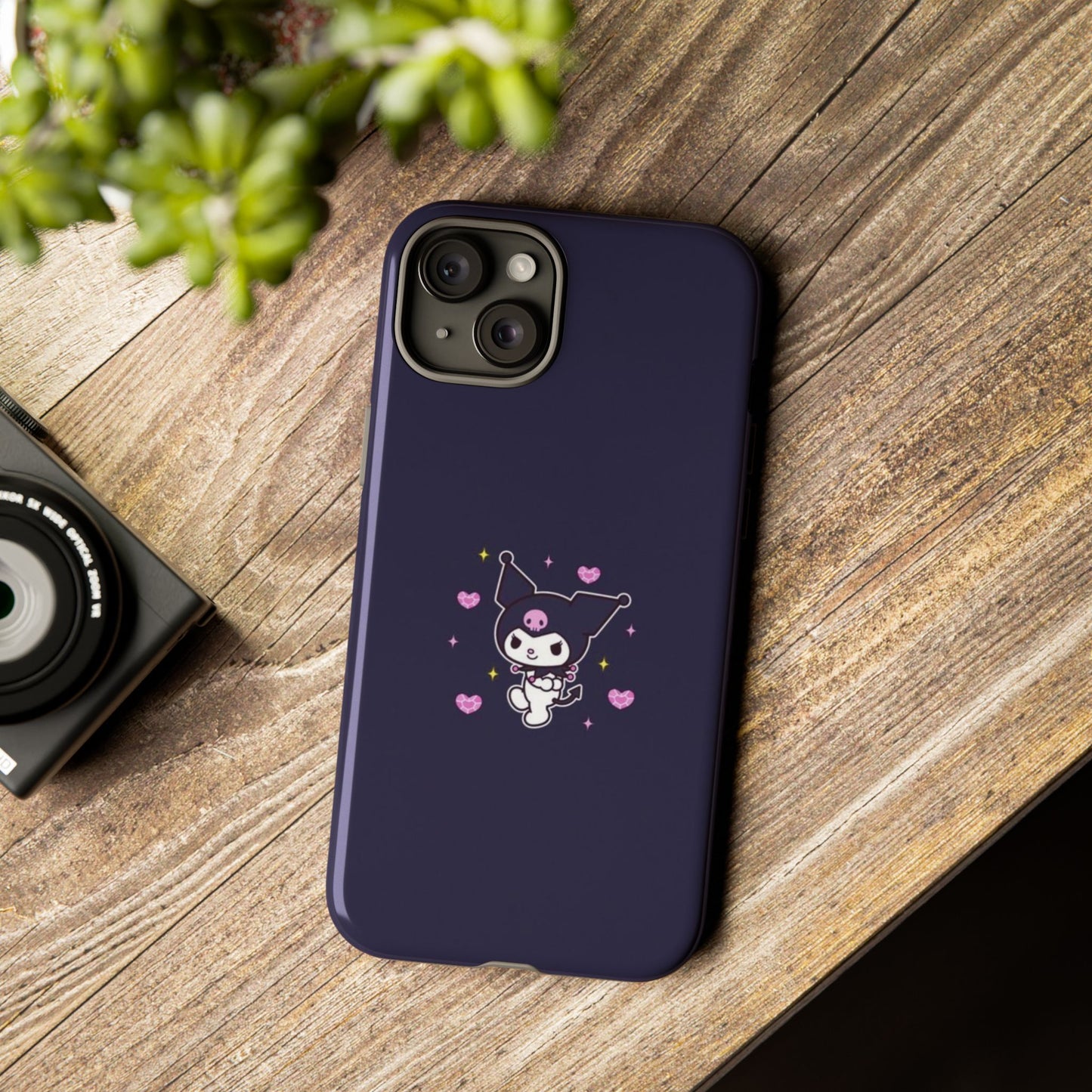 Navy Kuromi Hearts Phone Case