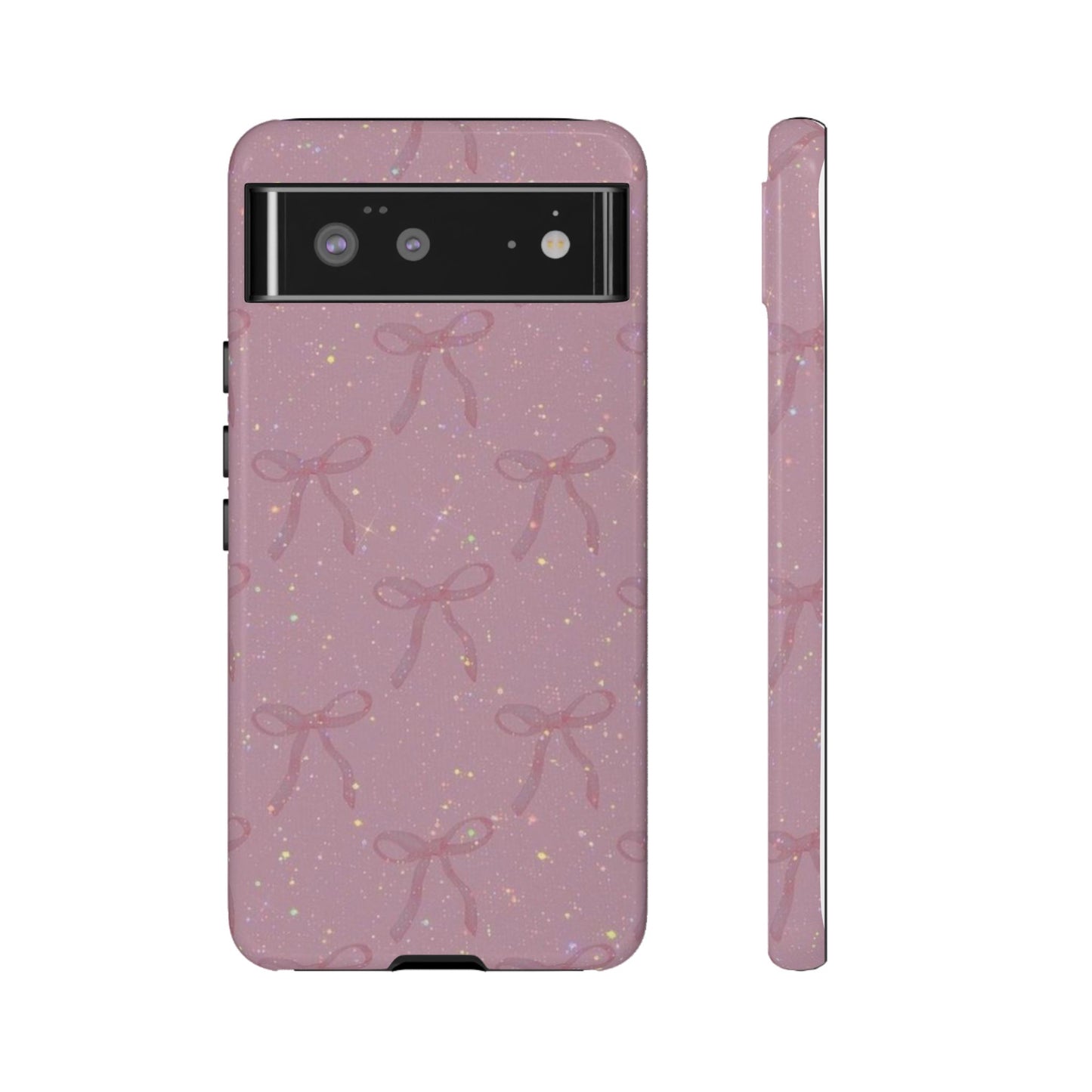 Pink Sparkly Bow Phone Case