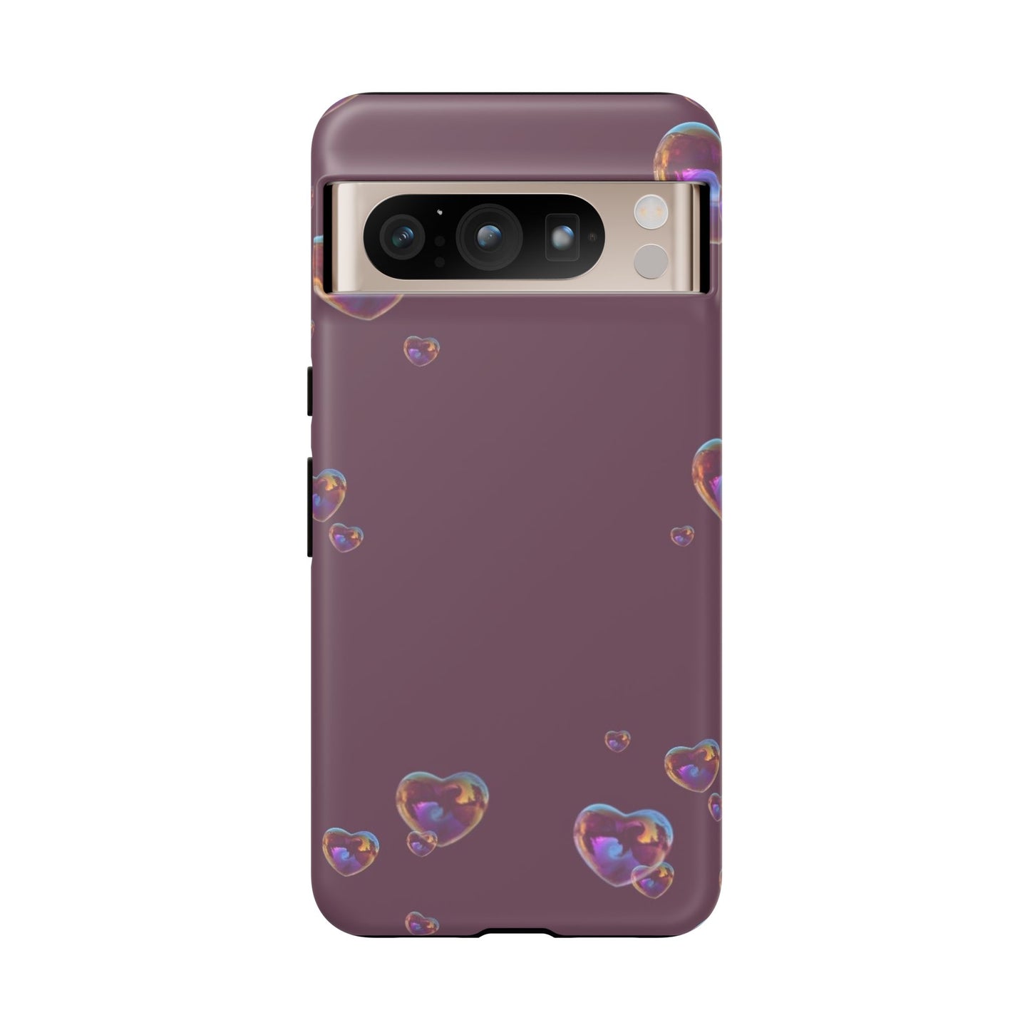 Purple Heart Bubbles Phone Case