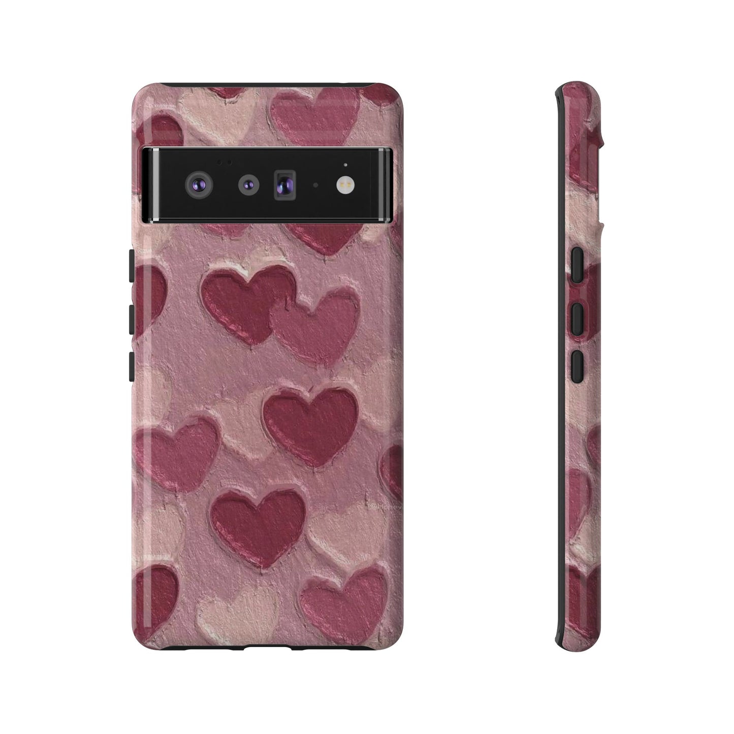 Pink Heart Chalk Wall Phone Case