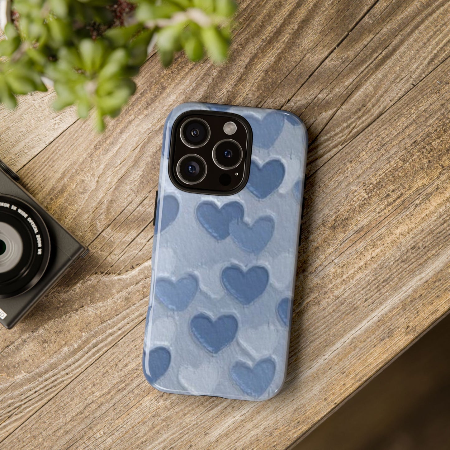 Blue Heart Chalk Wall Phone Case