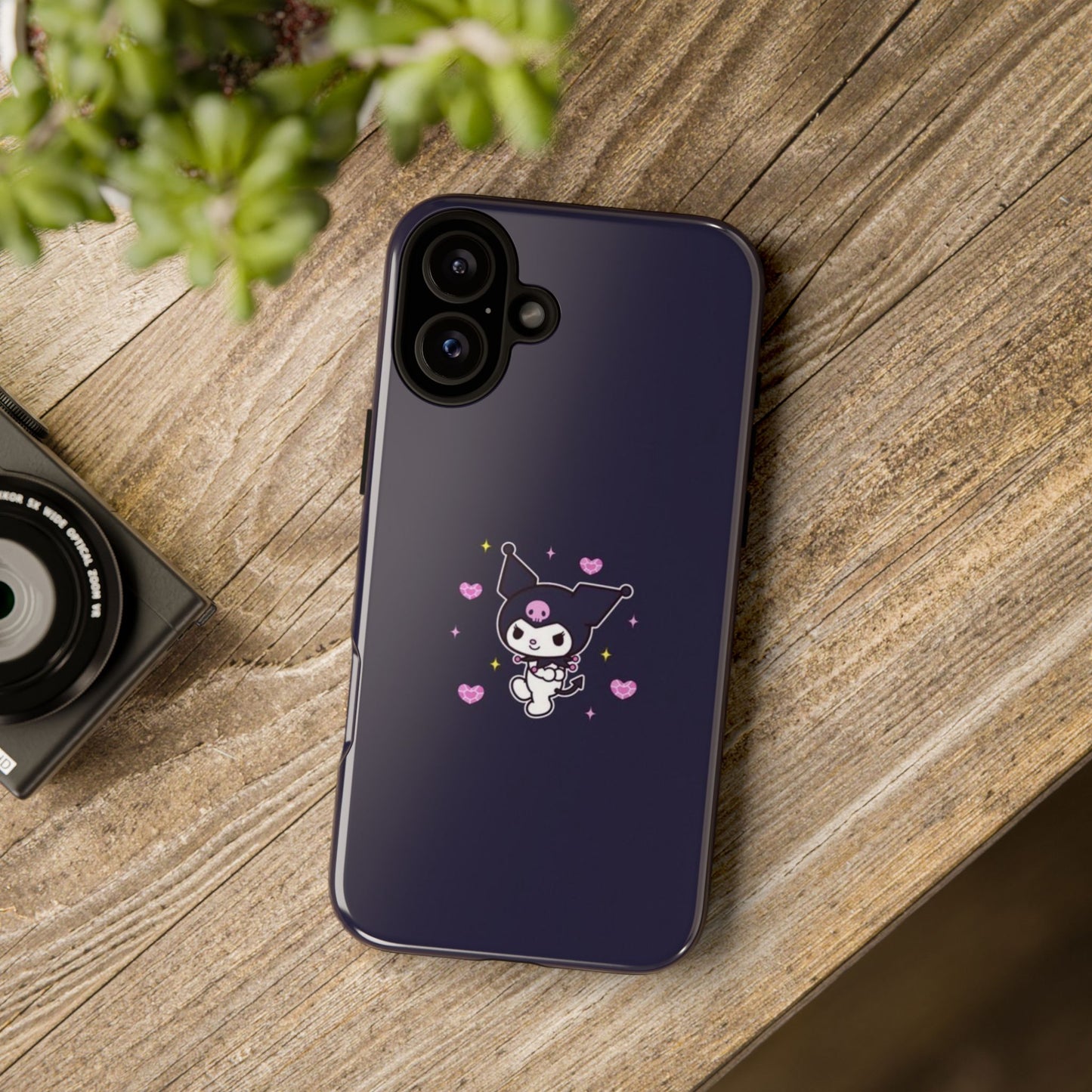 Navy Kuromi Hearts Phone Case