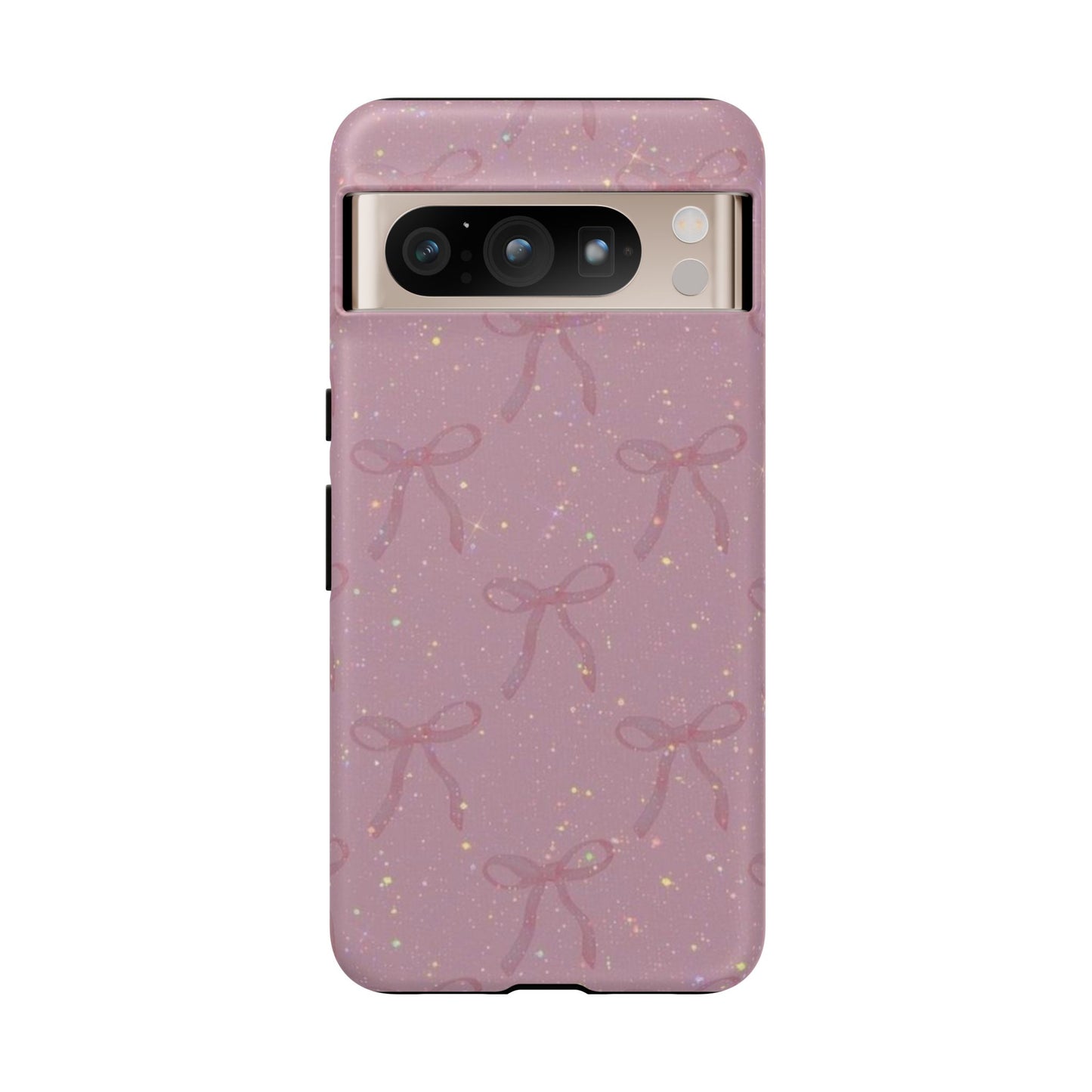 Pink Sparkly Bow Phone Case