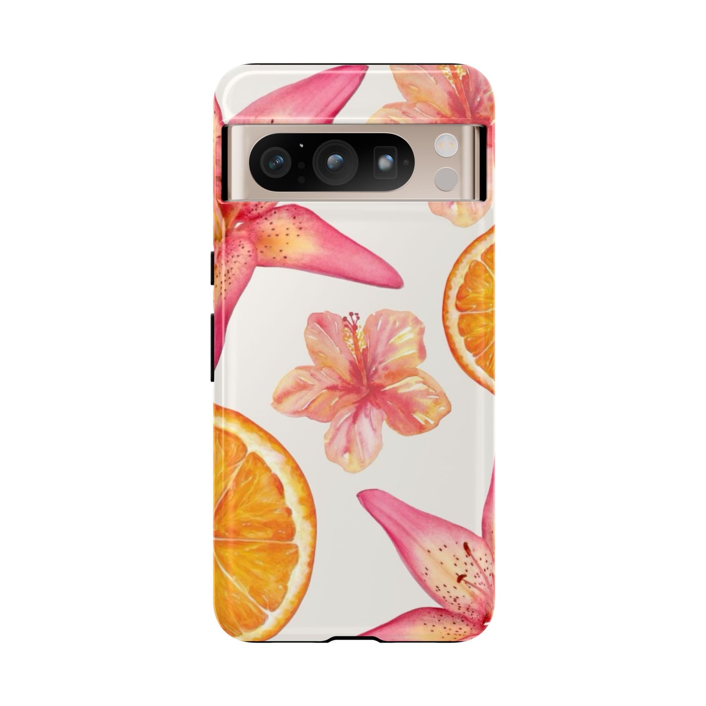 Orange Hibiscus iPhone Case