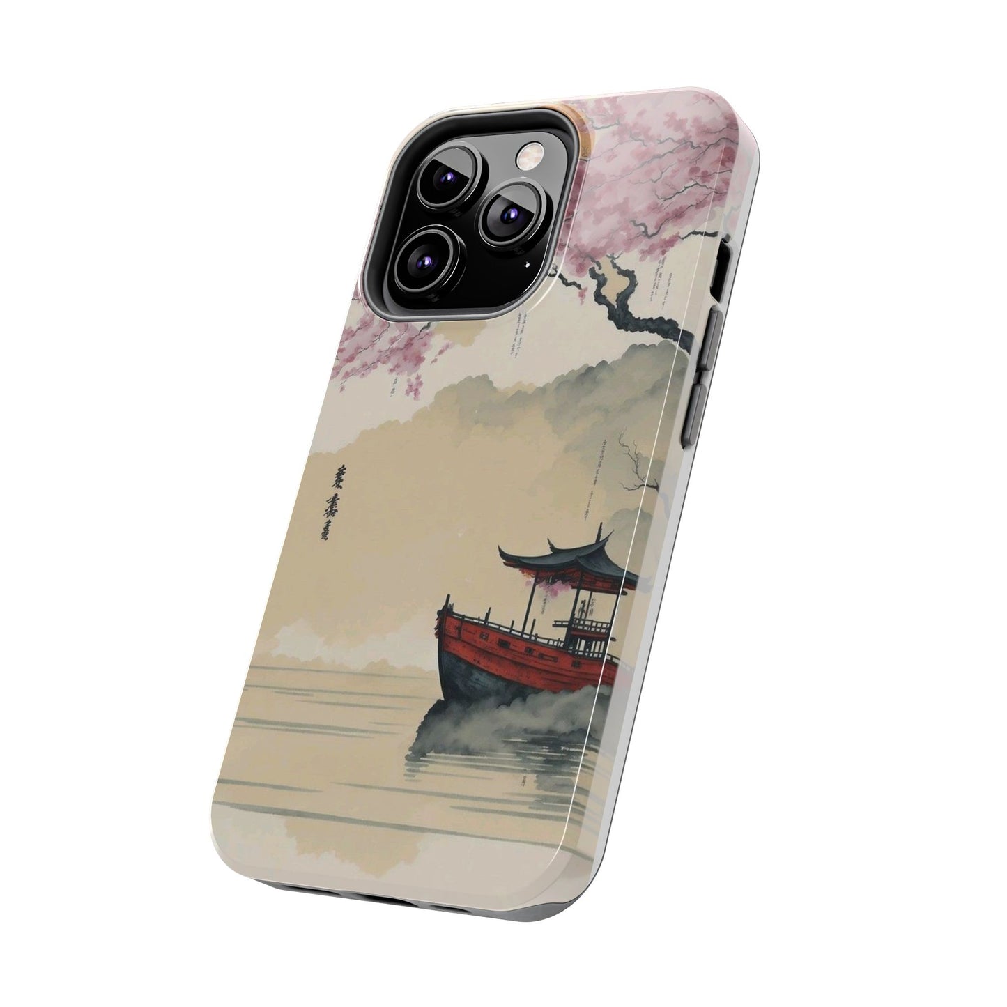 Cherry Blossom Boat iPhone Case