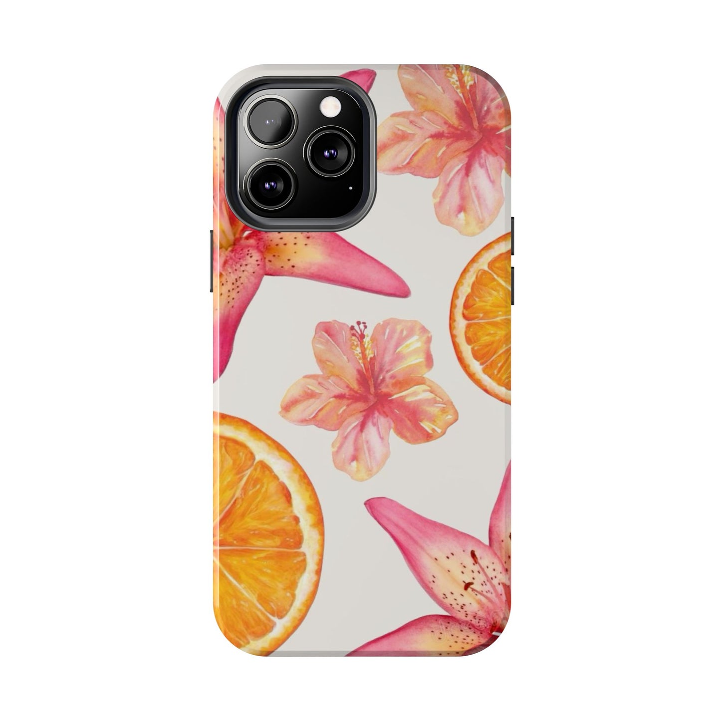 Orange Hibiscus iPhone Case