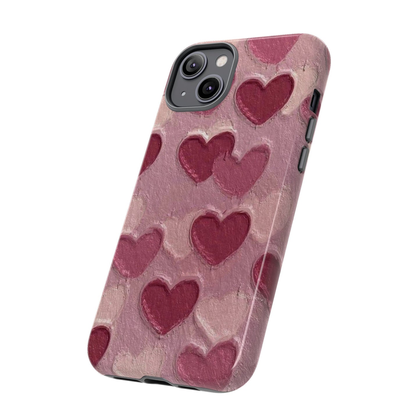 Pink Heart Chalk Wall Phone Case