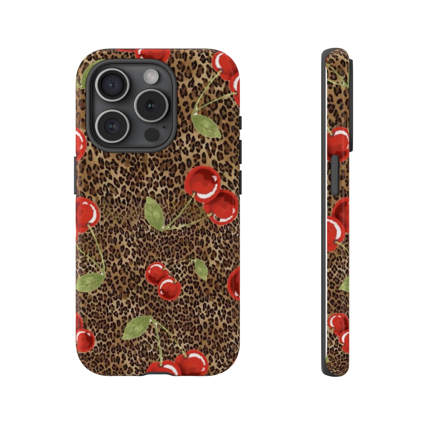 Leopard Cherries iPhone Case