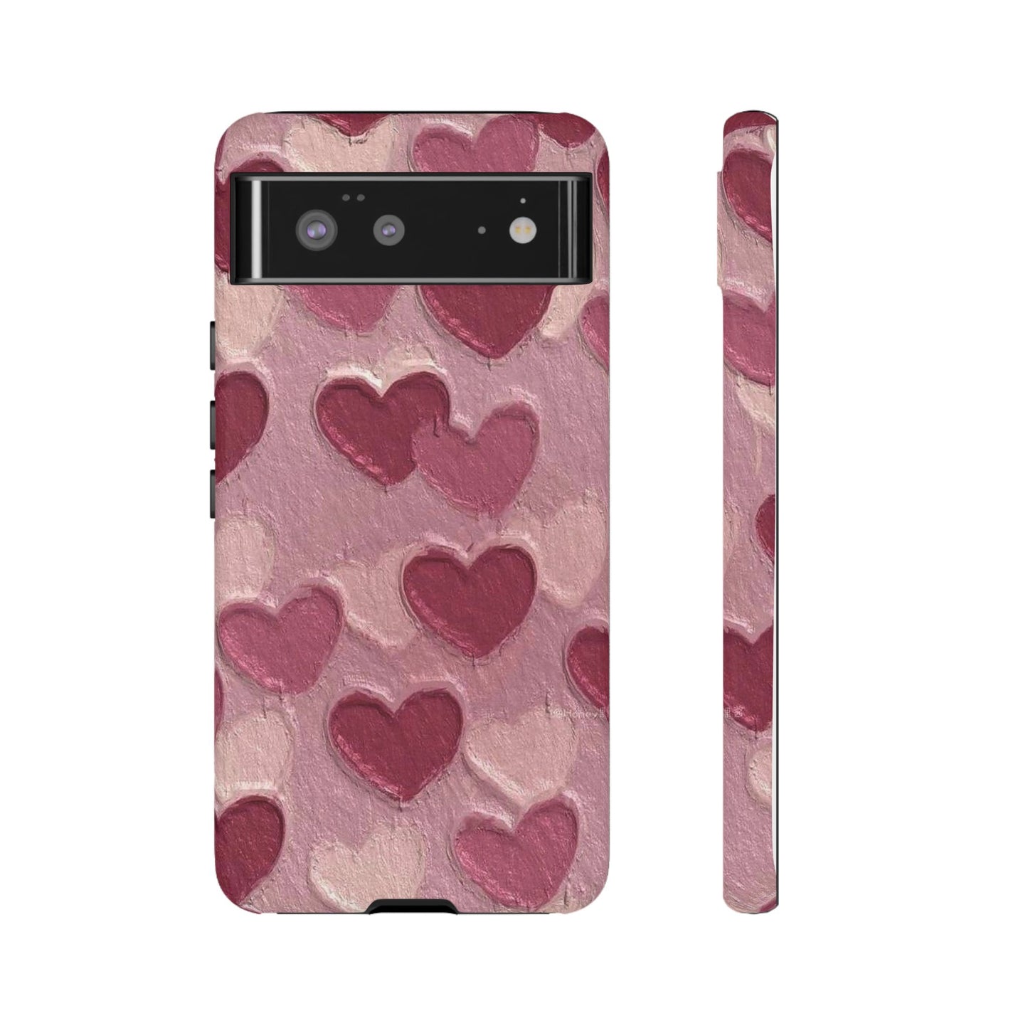 Pink Heart Chalk Wall Phone Case