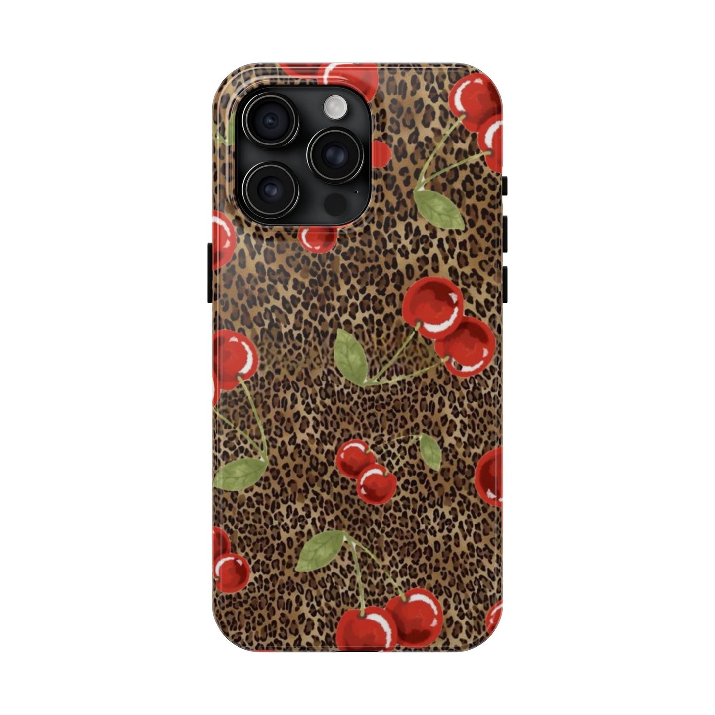 Leopard Cherries iPhone Case