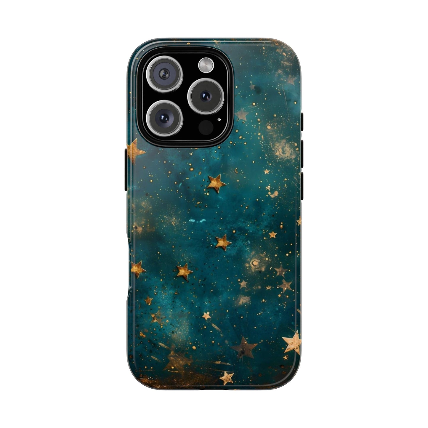 Celestial Gold Stars iPhone Case