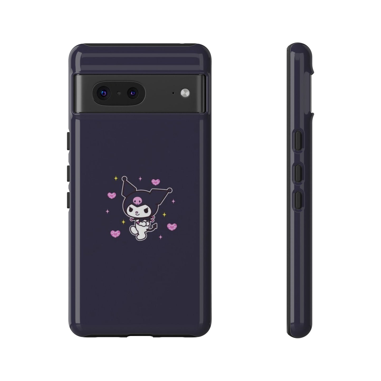 Navy Kuromi Hearts Phone Case