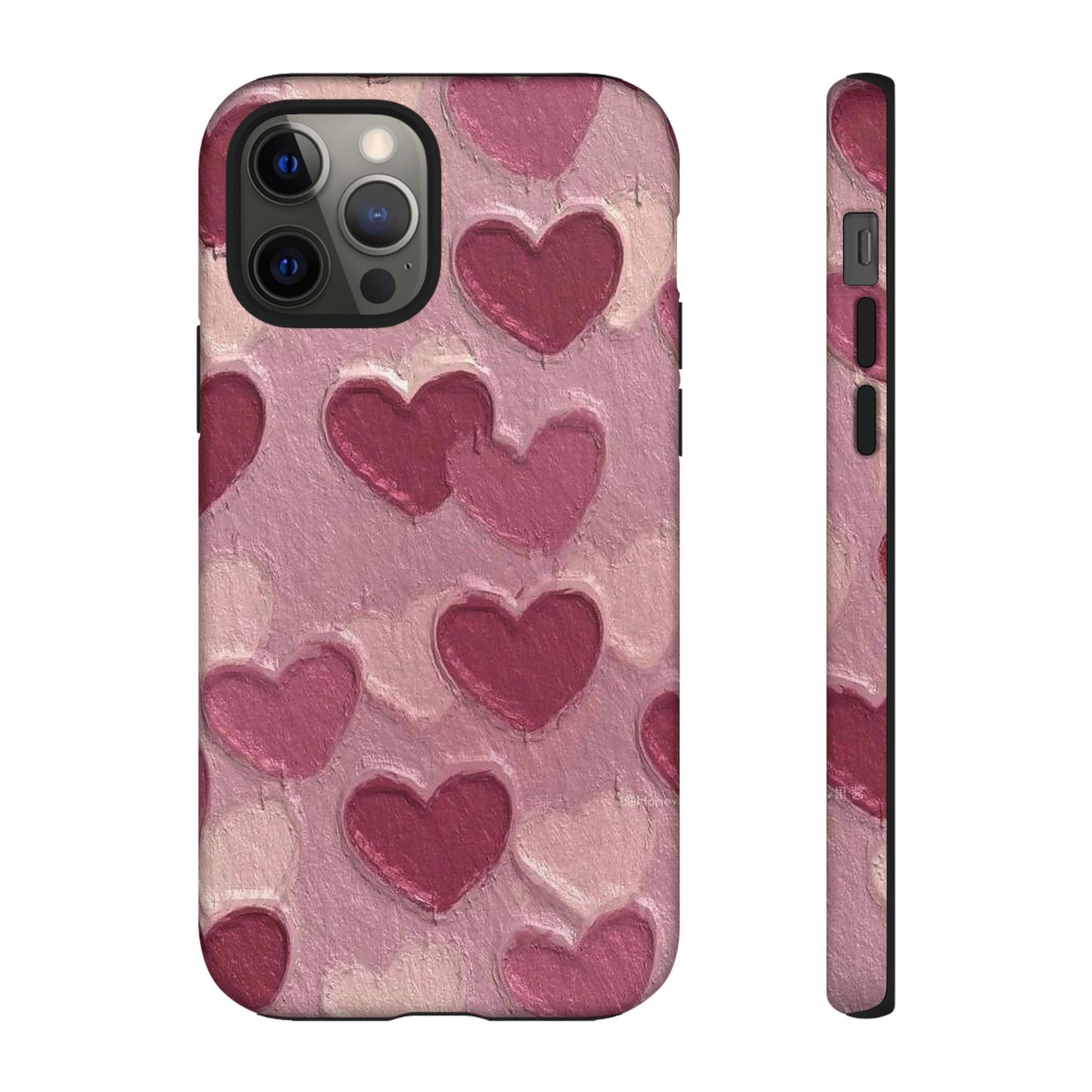 Pink Heart Chalk Wall Phone Case