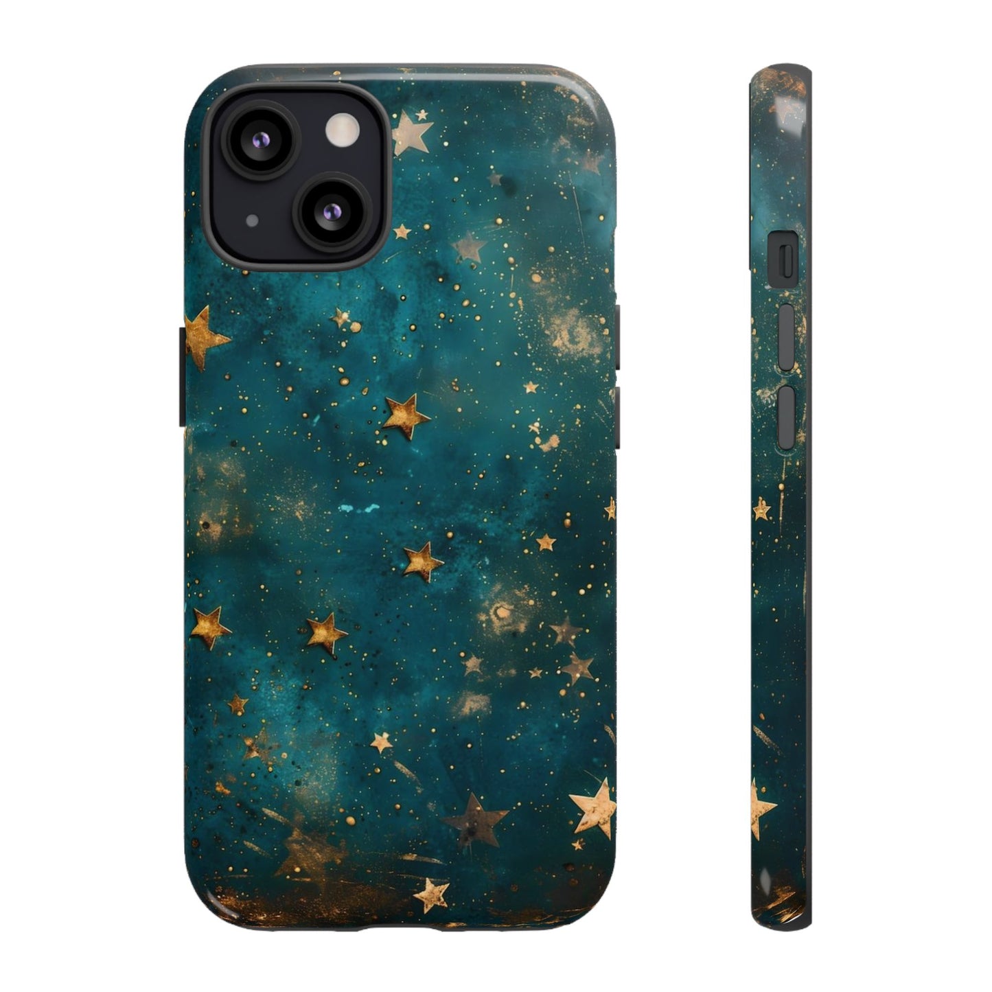 Celestial Gold Stars iPhone Case