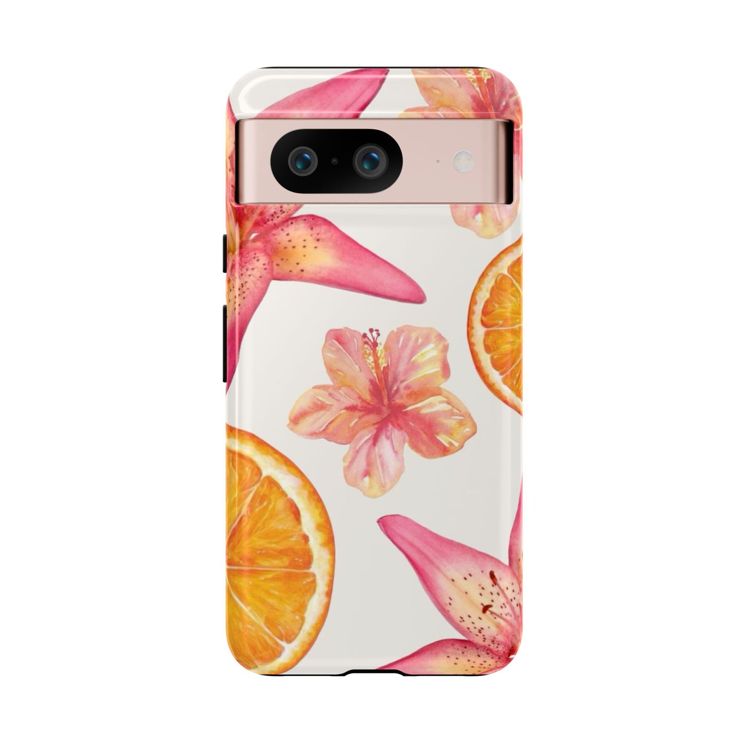 Orange Hibiscus iPhone Case