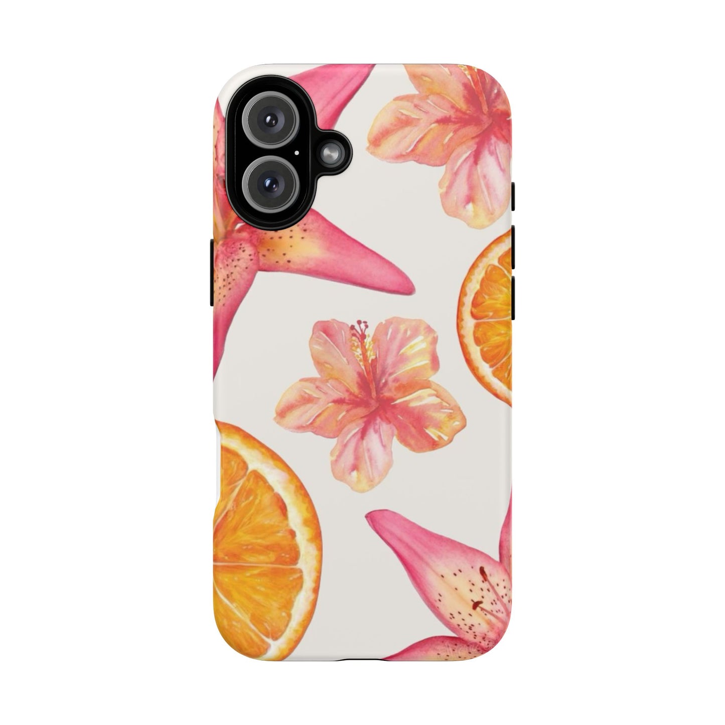 Orange Hibiscus iPhone Case