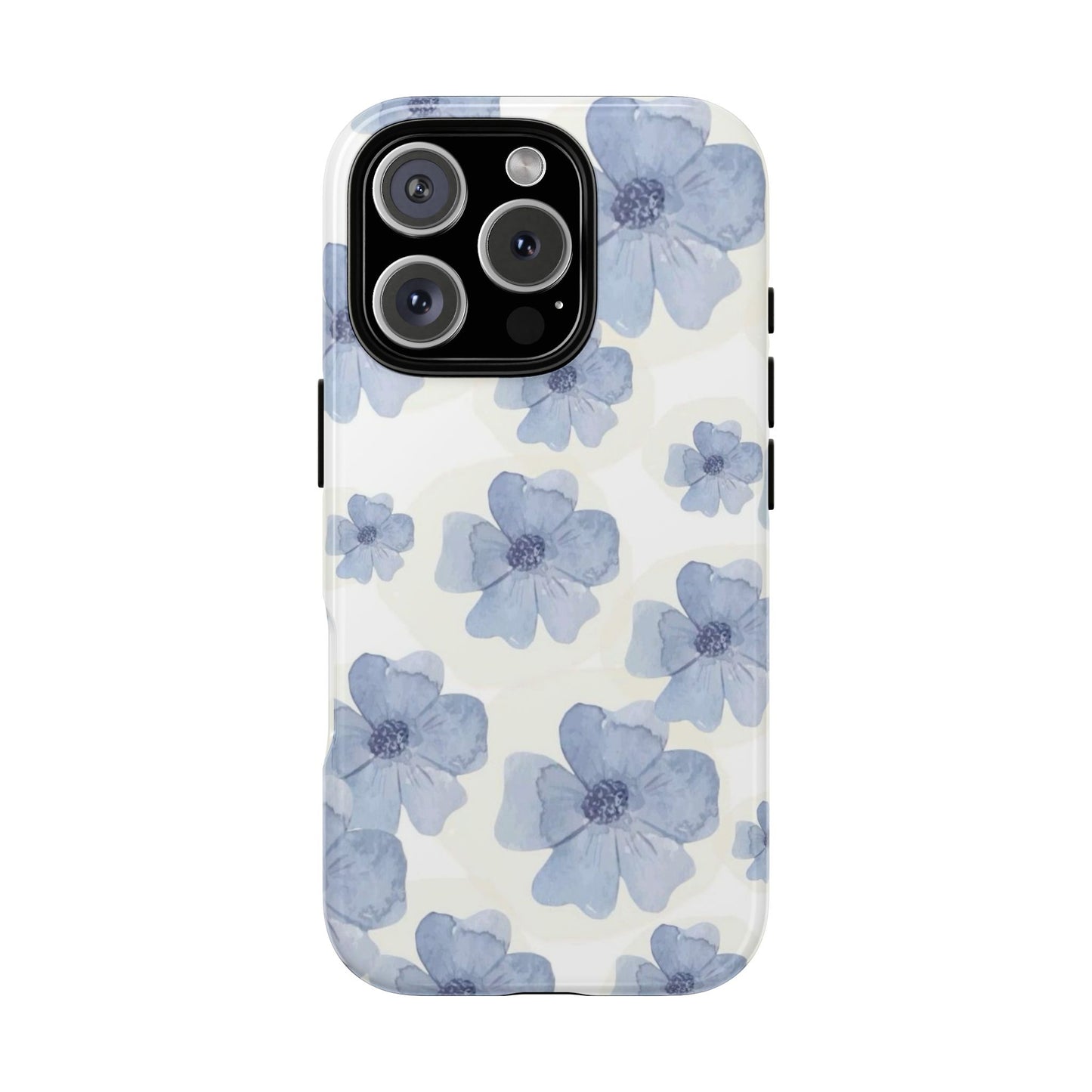 Blue Watercolor Flower iPhone Case