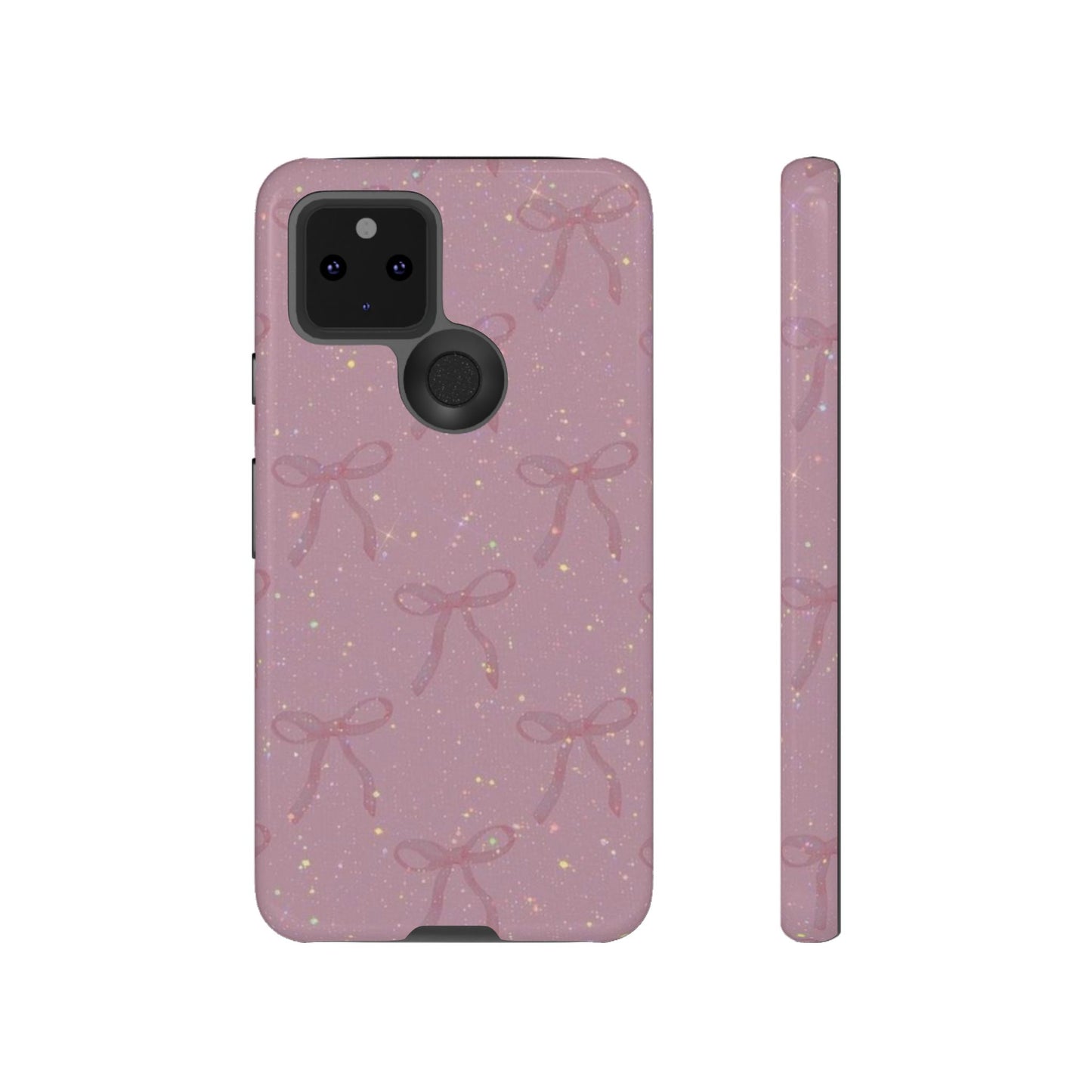 Pink Sparkly Bow Phone Case