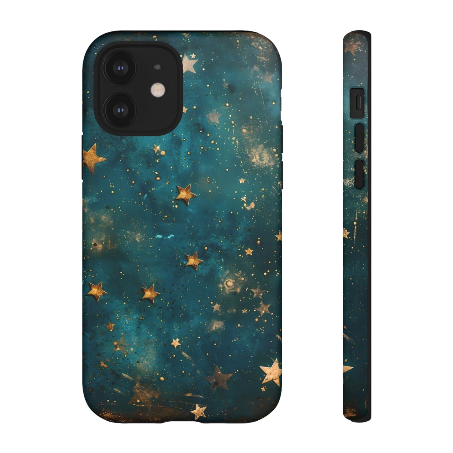 Celestial Gold Stars iPhone Case