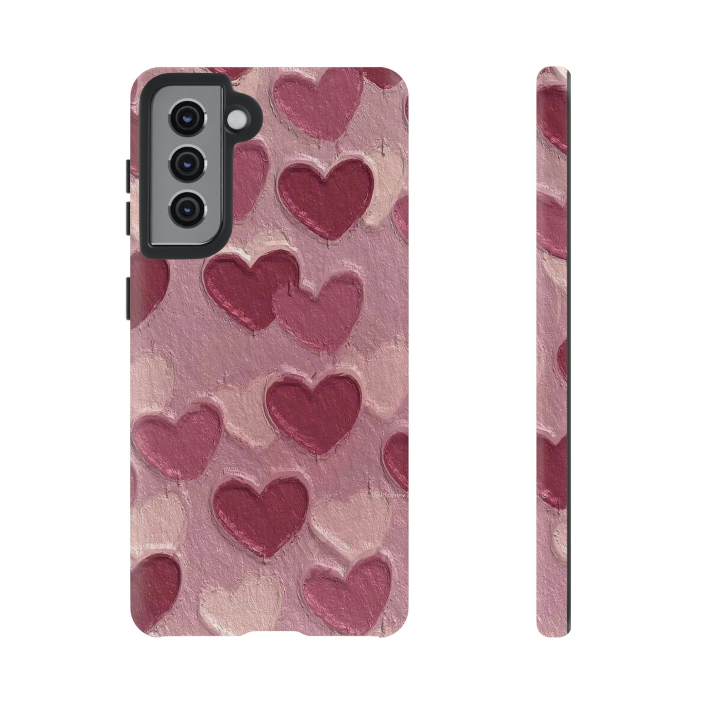 Pink Heart Chalk Wall Phone Case