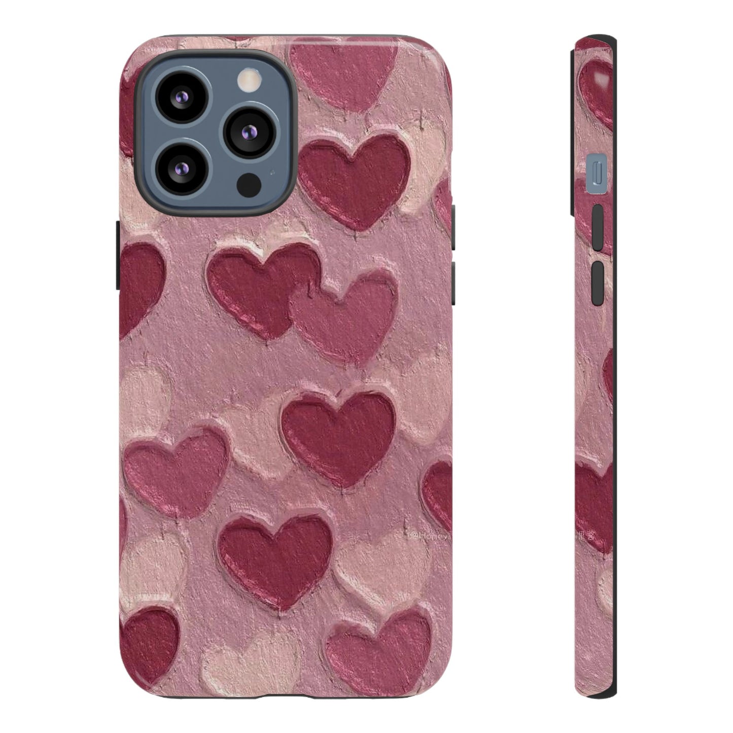 Pink Heart Chalk Wall Phone Case