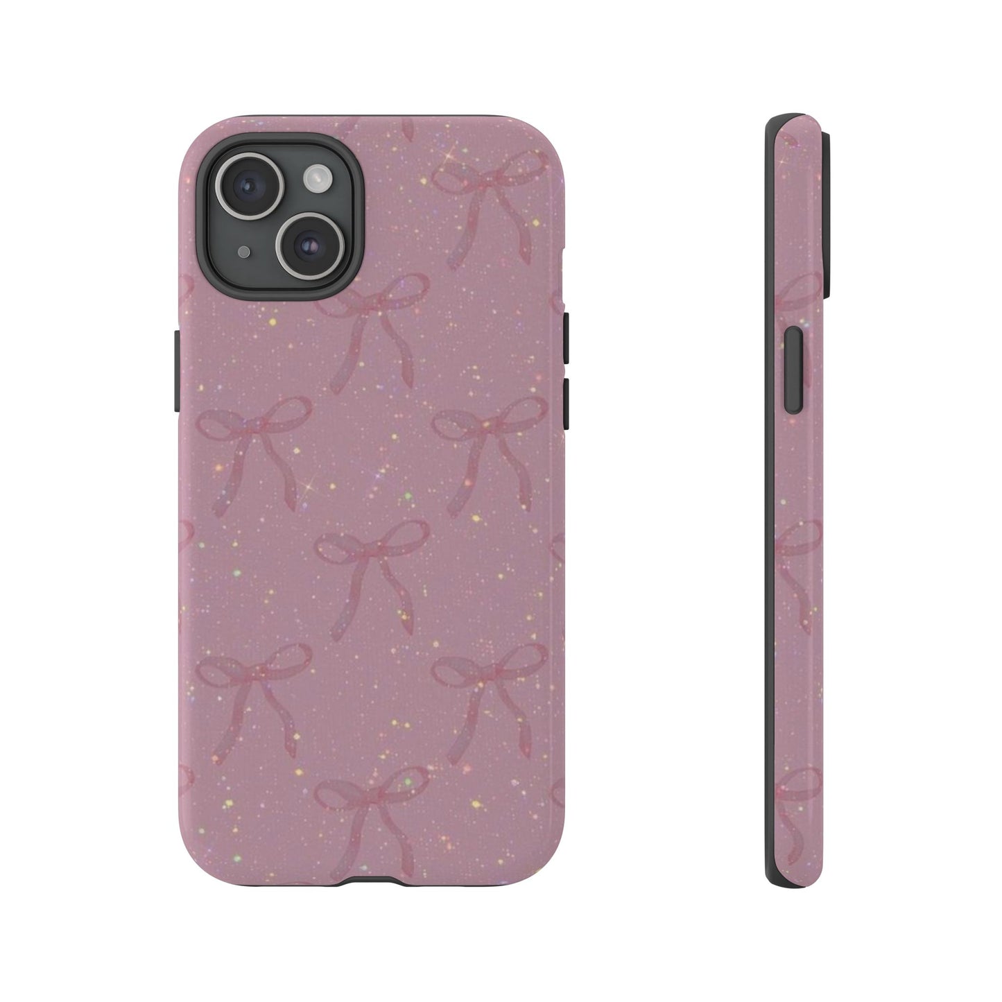 Pink Sparkly Bow Phone Case