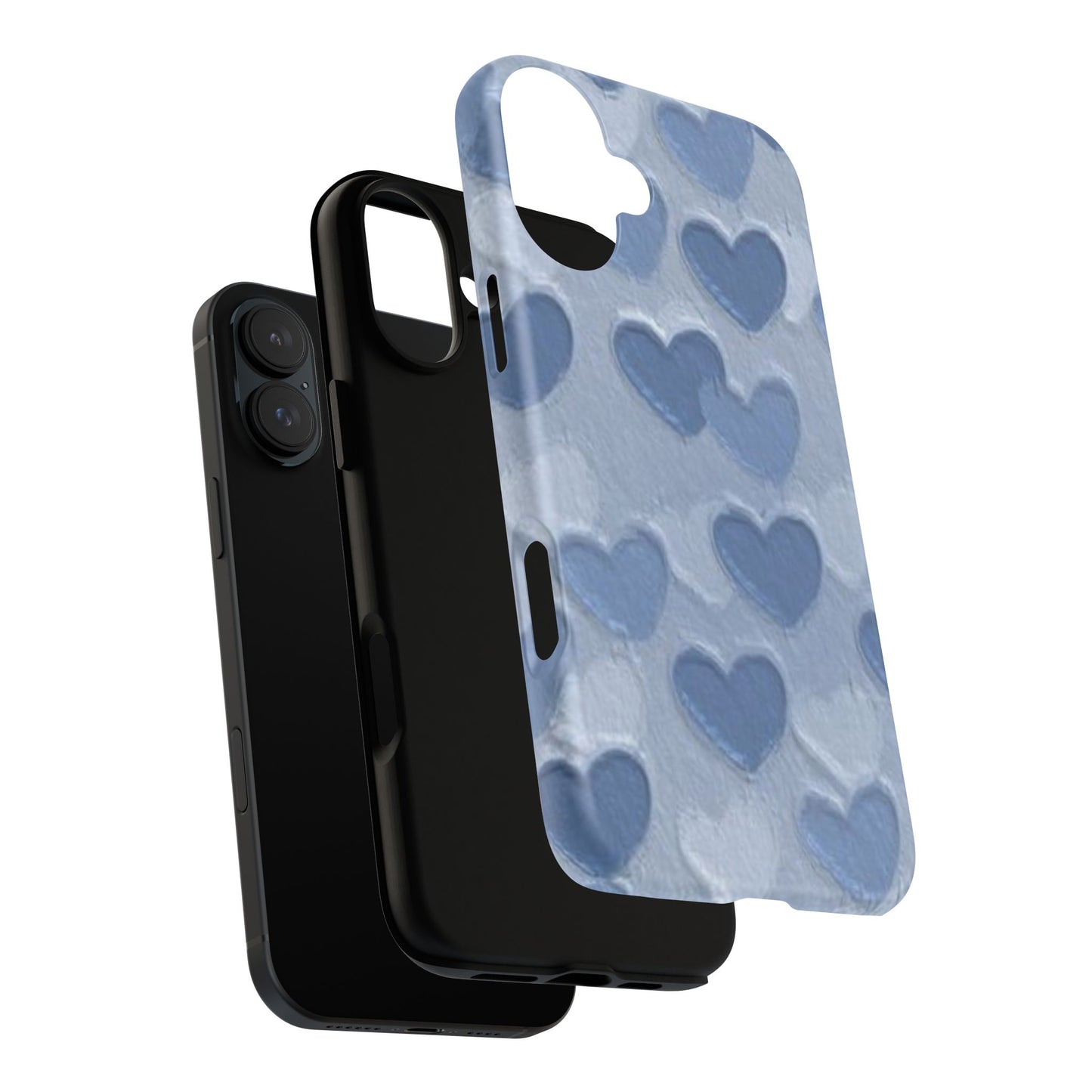 Blue Heart Chalk Wall Phone Case