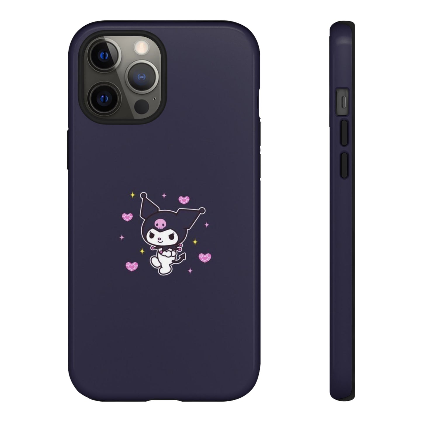 Navy Kuromi Hearts Phone Case