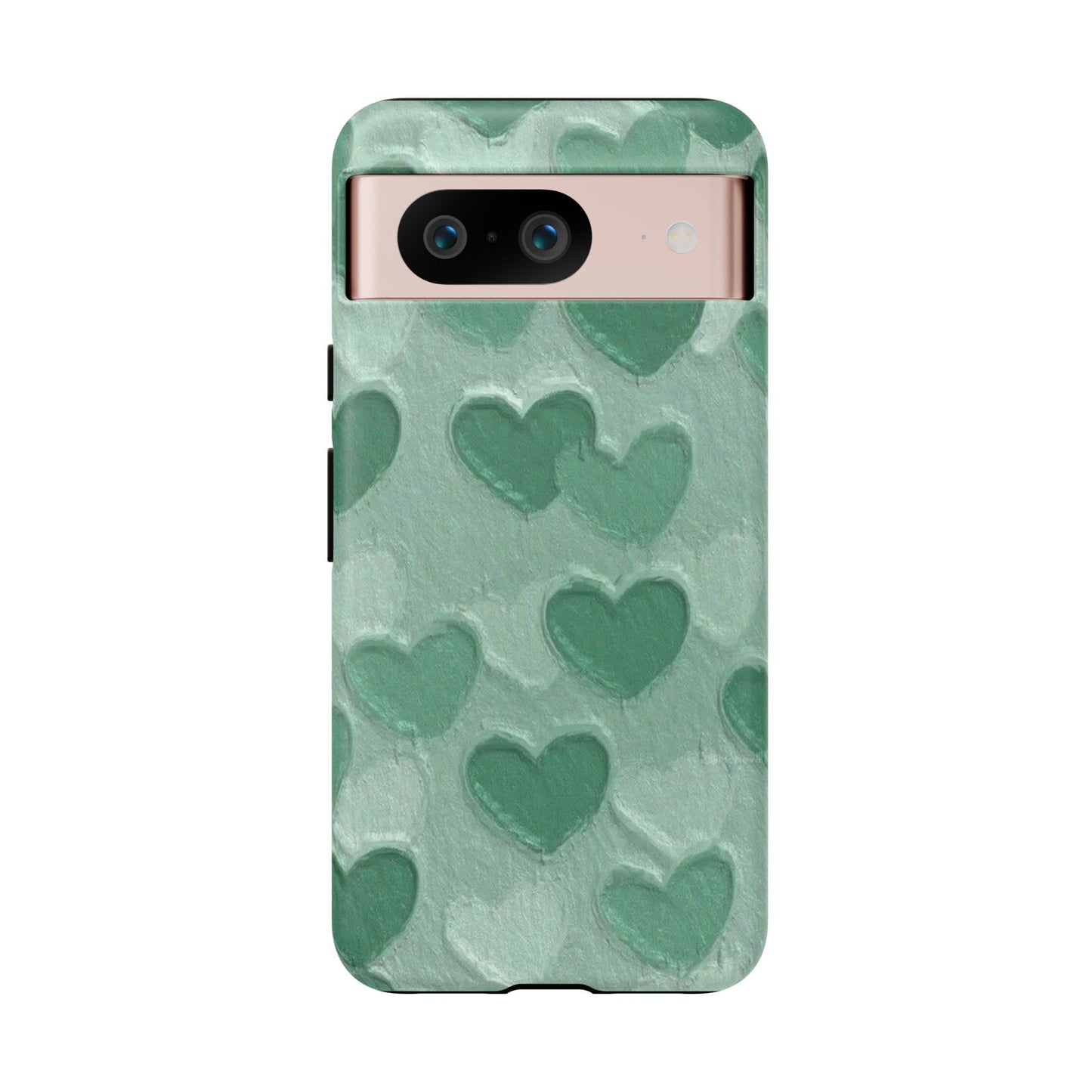 Green Heart Chalk Wall Phone Case