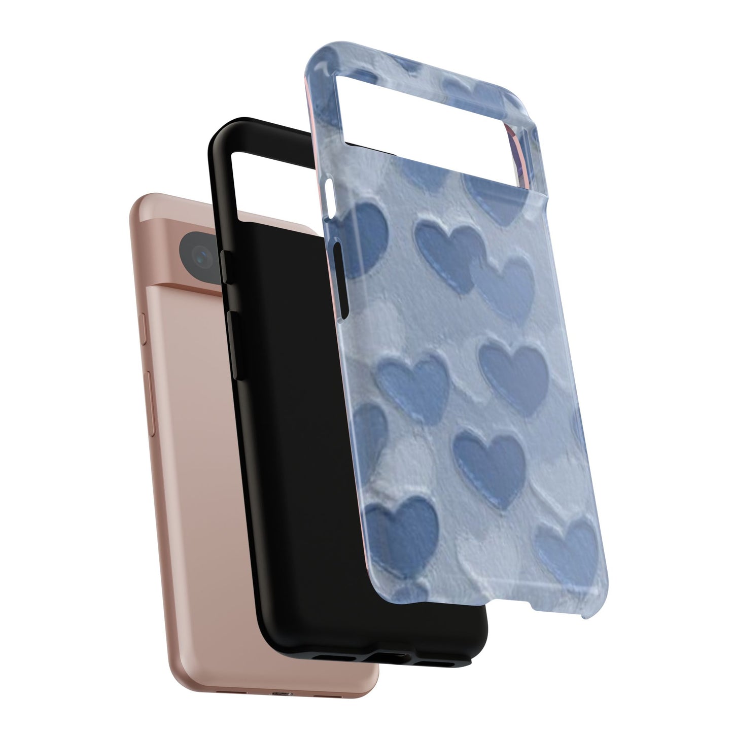 Blue Heart Chalk Wall Phone Case