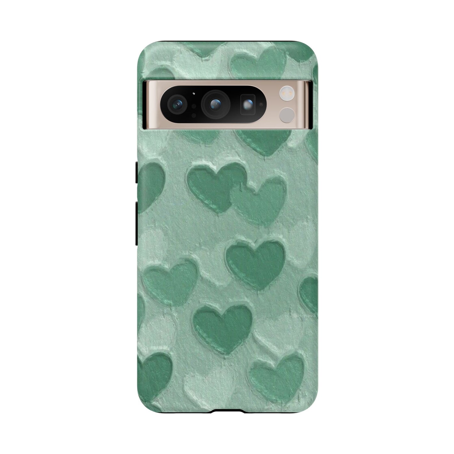 Green Heart Chalk Wall Phone Case