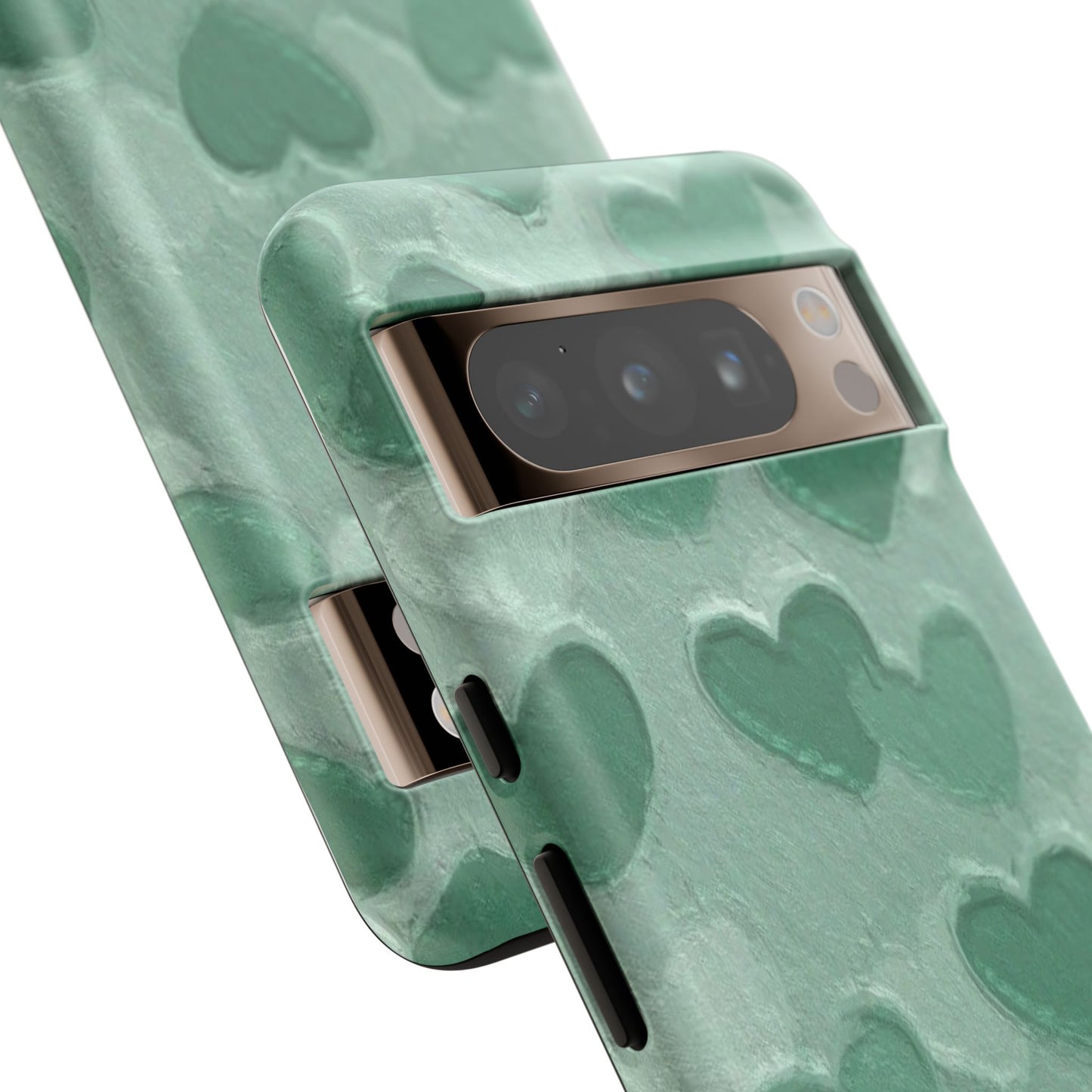 Green Heart Chalk Wall Phone Case