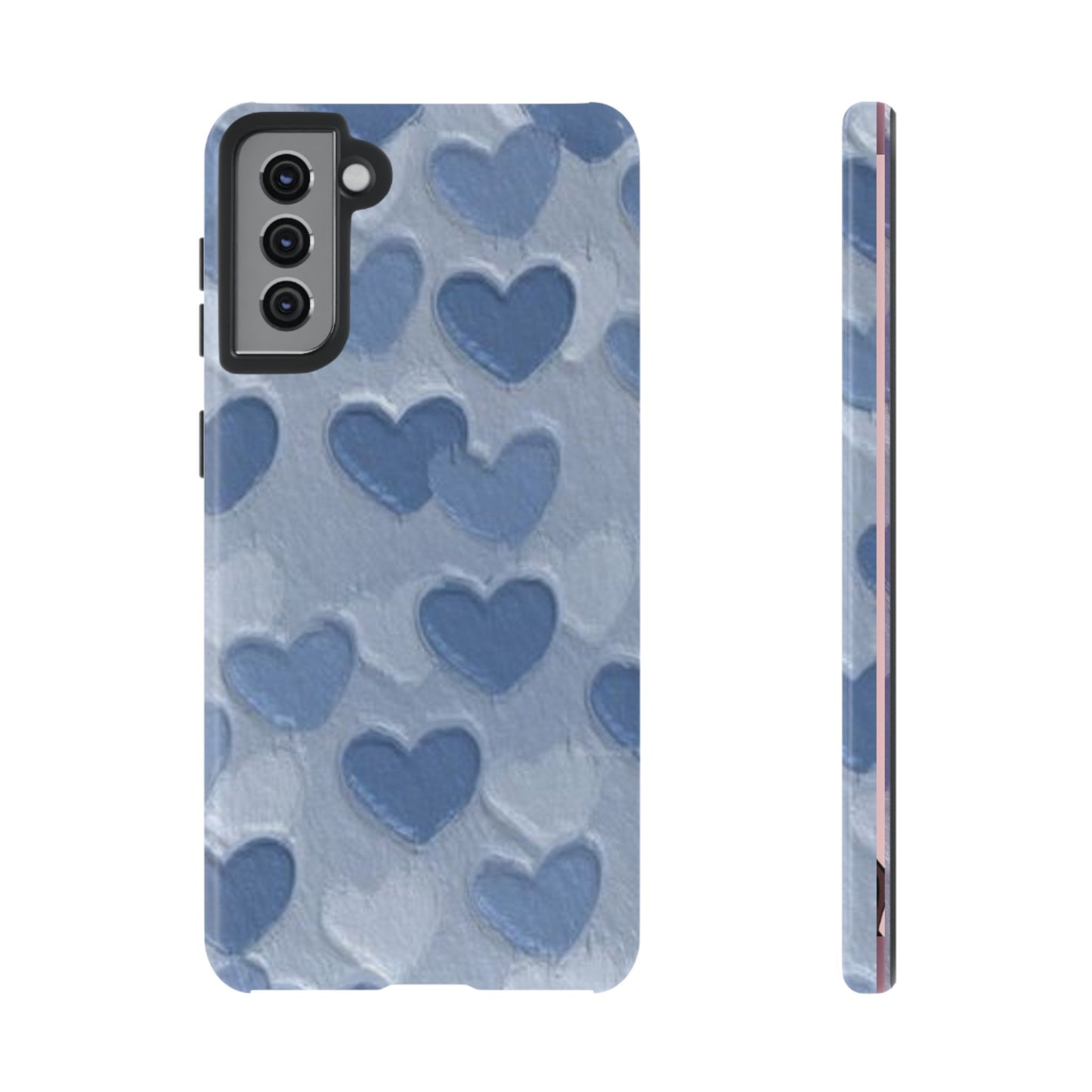 Blue Heart Chalk Wall Phone Case