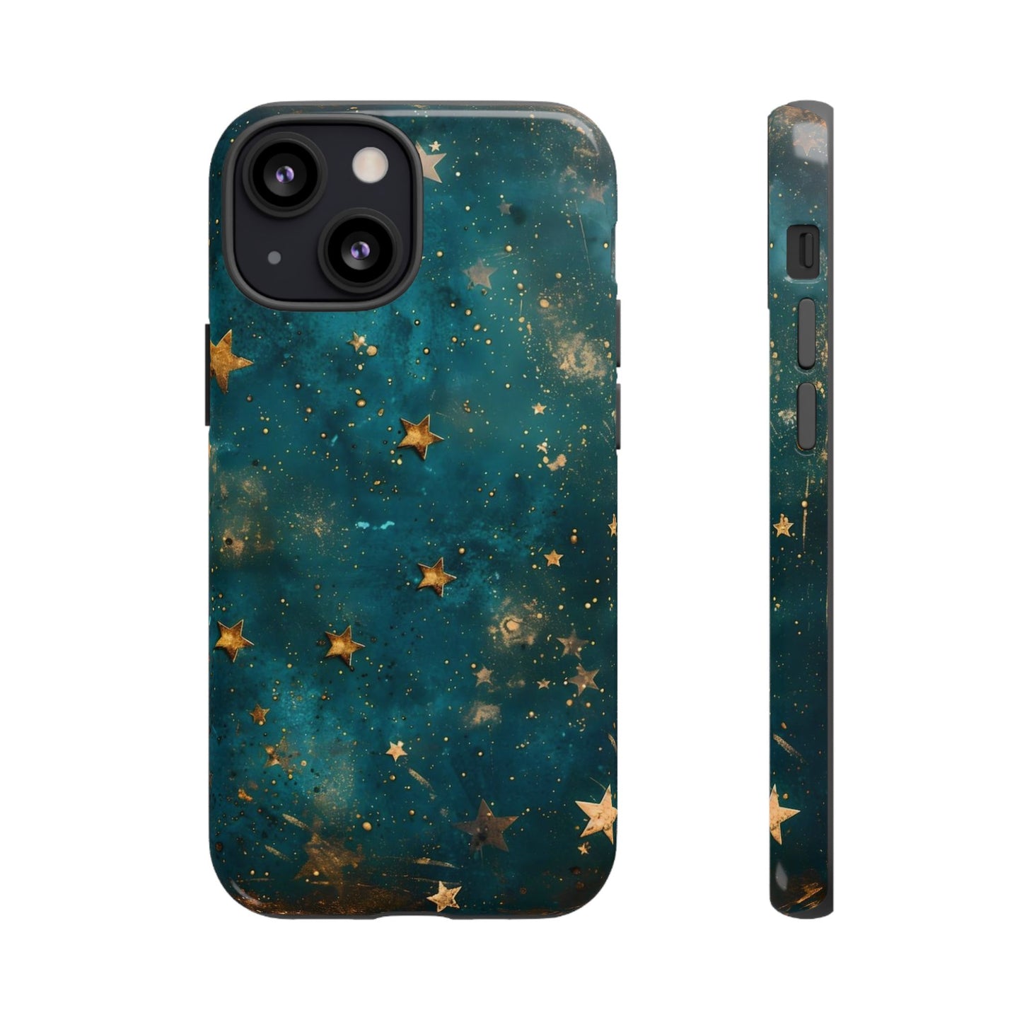 Celestial Gold Stars iPhone Case