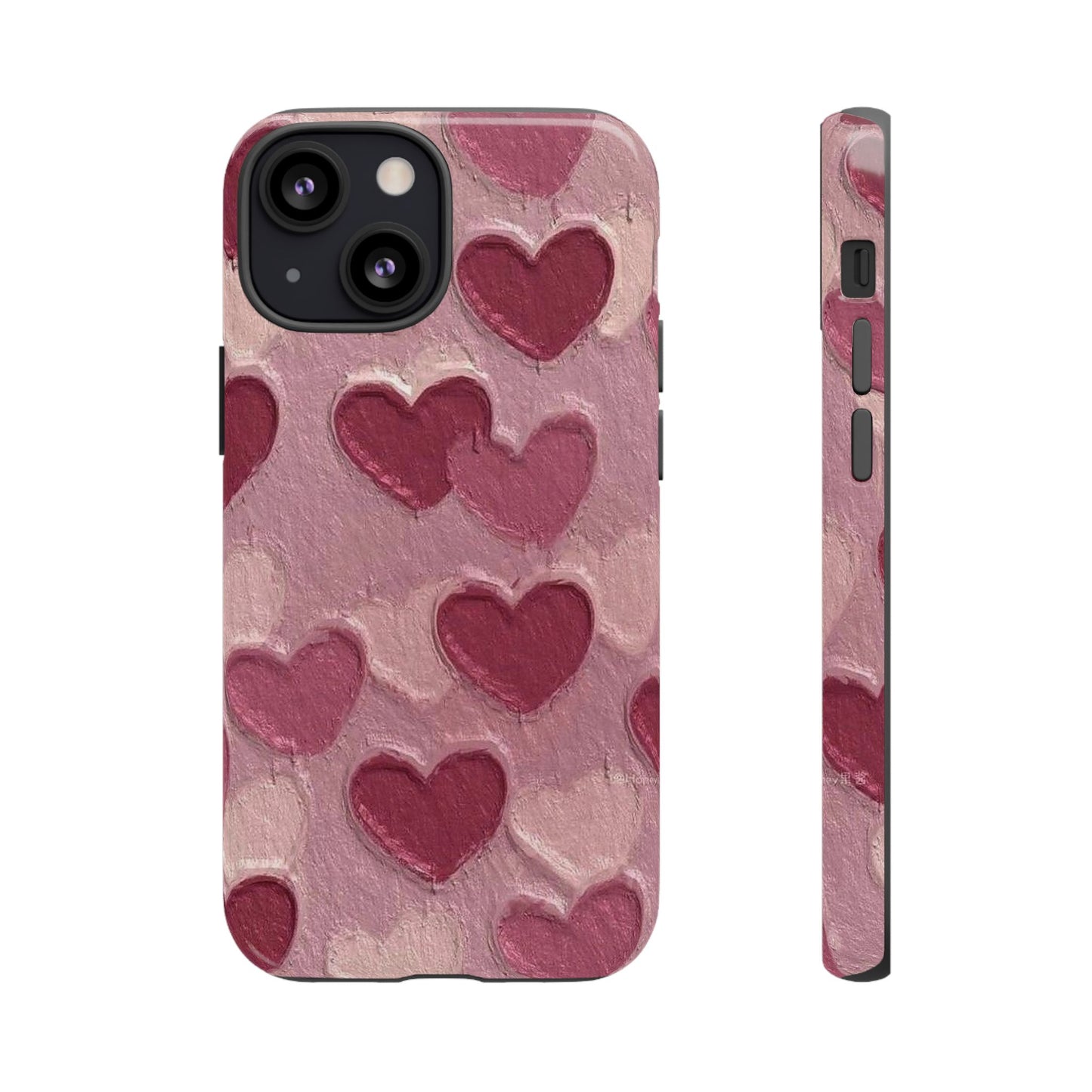 Pink Heart Chalk Wall Phone Case