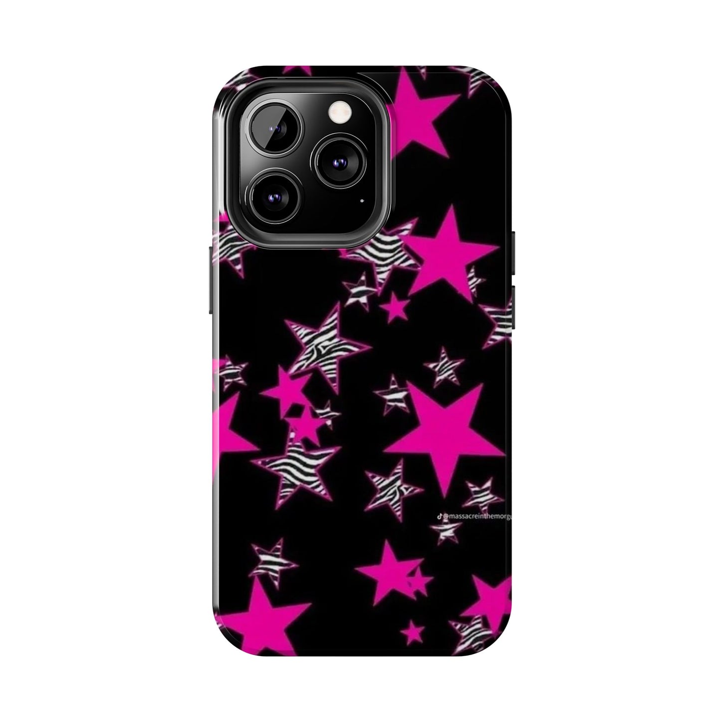 Pink & Zebra Stars iPhone Case