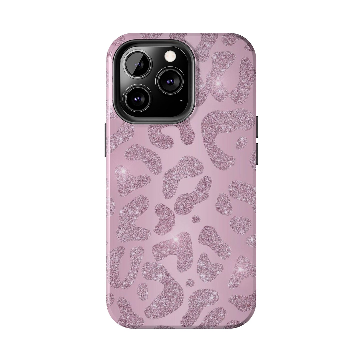 Pink Glitter Cheetah iPhone Case