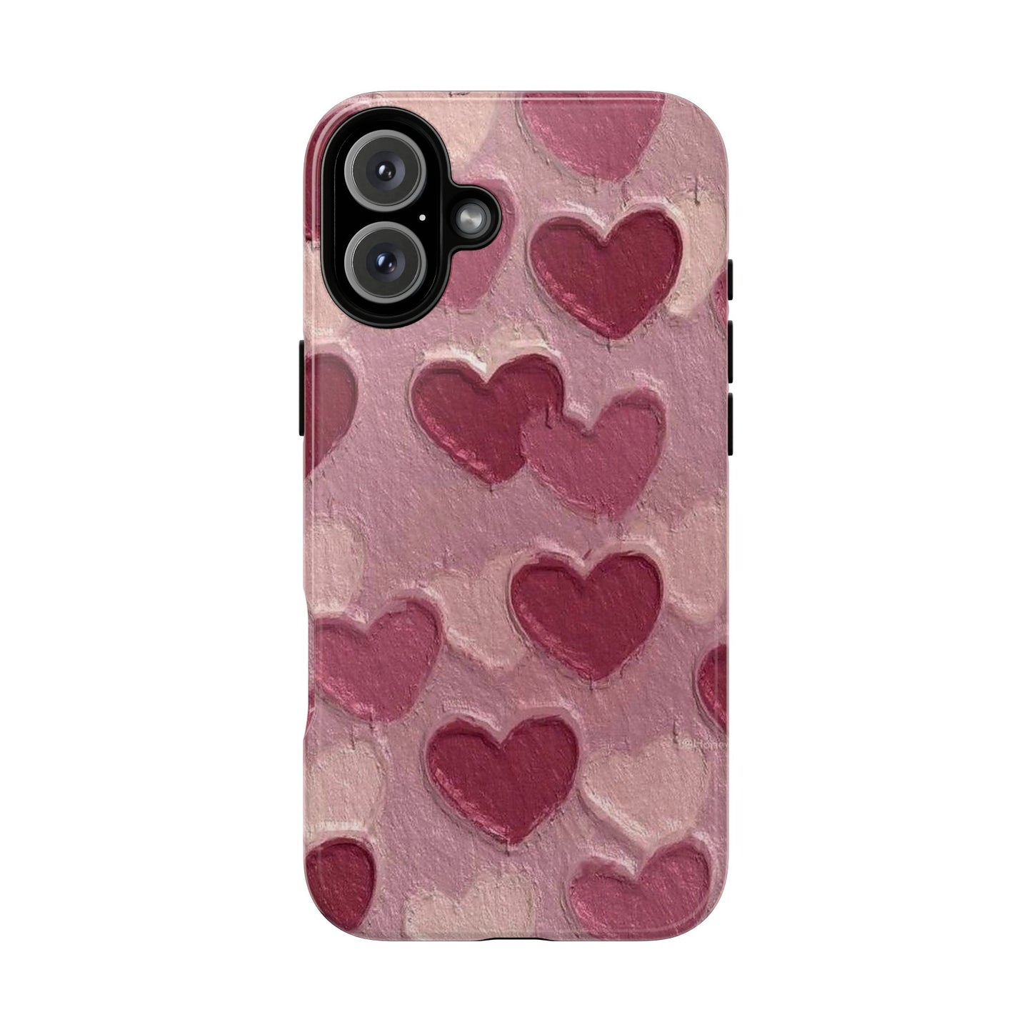 Pink Heart Chalk Wall Phone Case