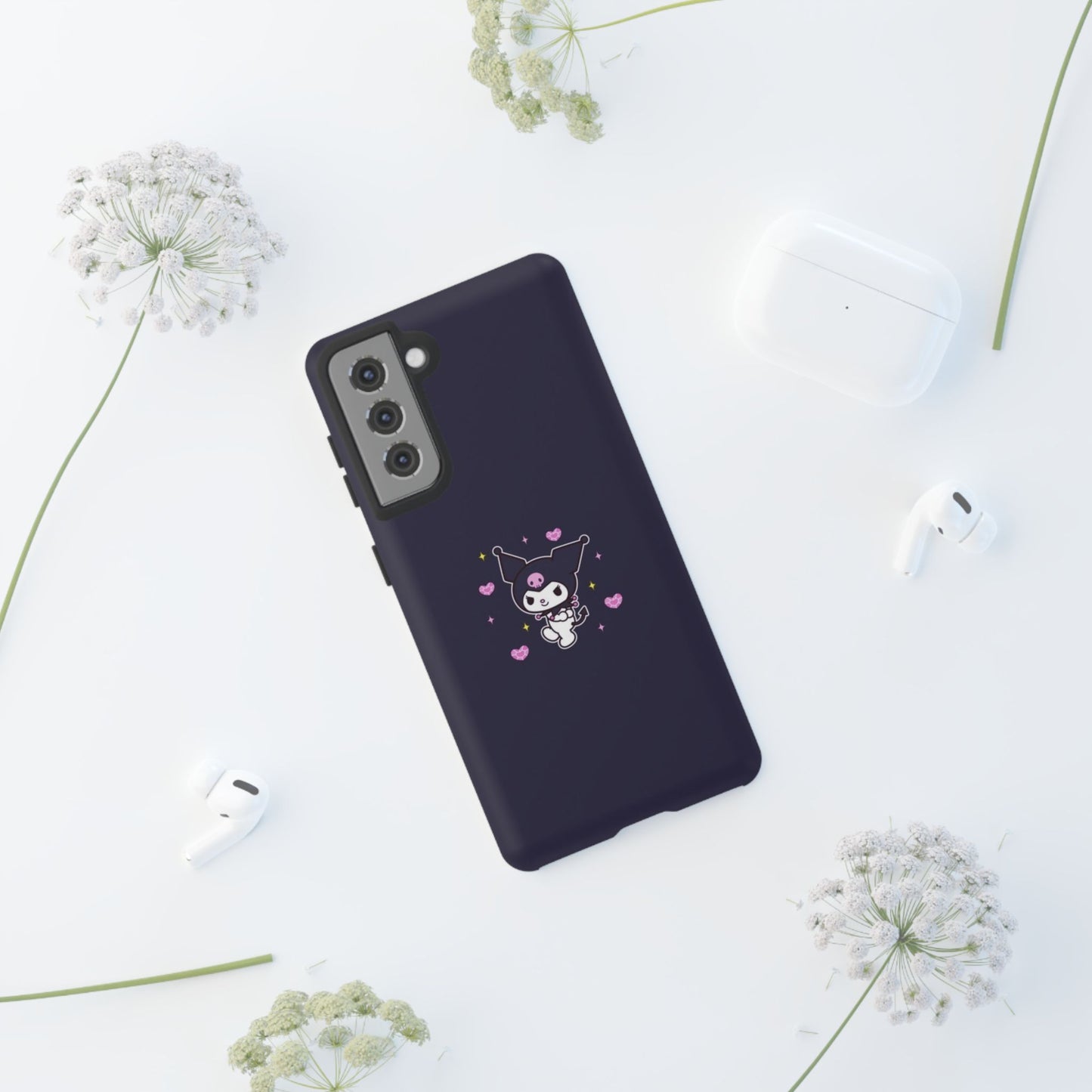 Navy Kuromi Hearts Phone Case