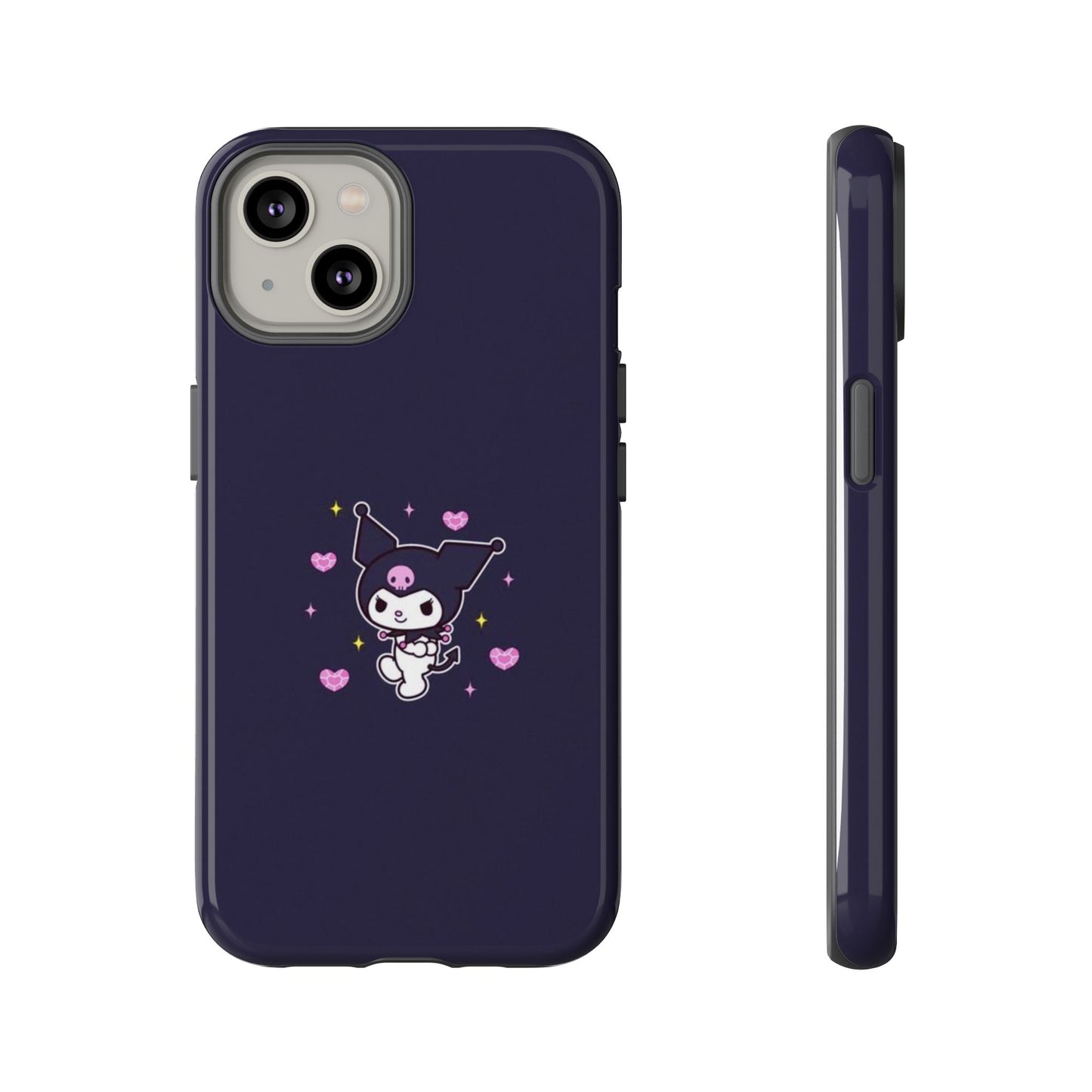 Navy Kuromi Hearts Phone Case