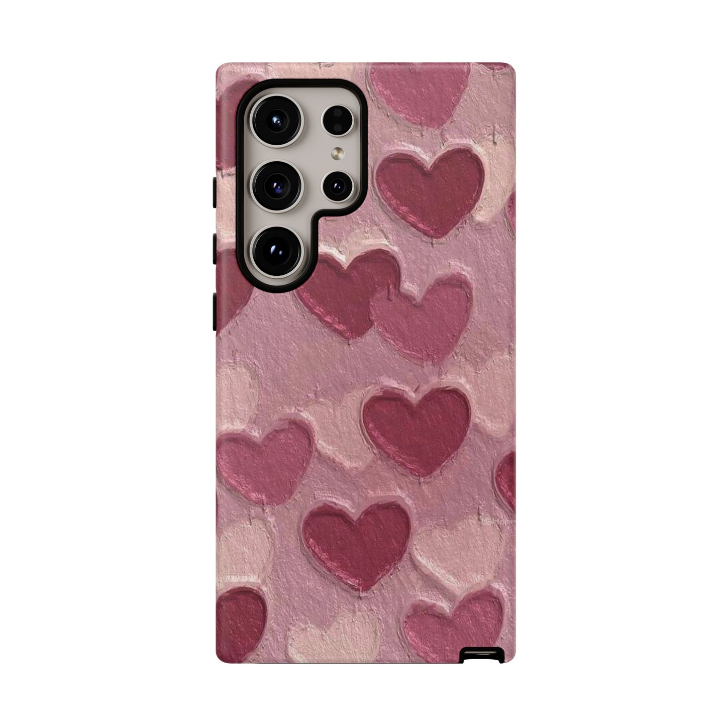 Pink Heart Chalk Wall Phone Case