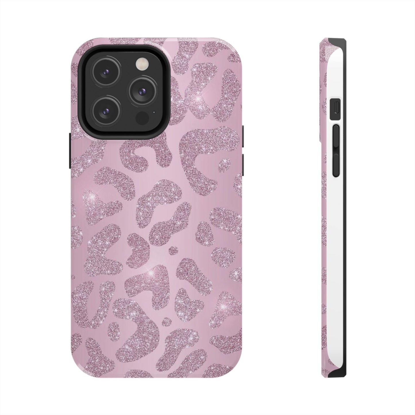 Pink Glitter Cheetah iPhone Case