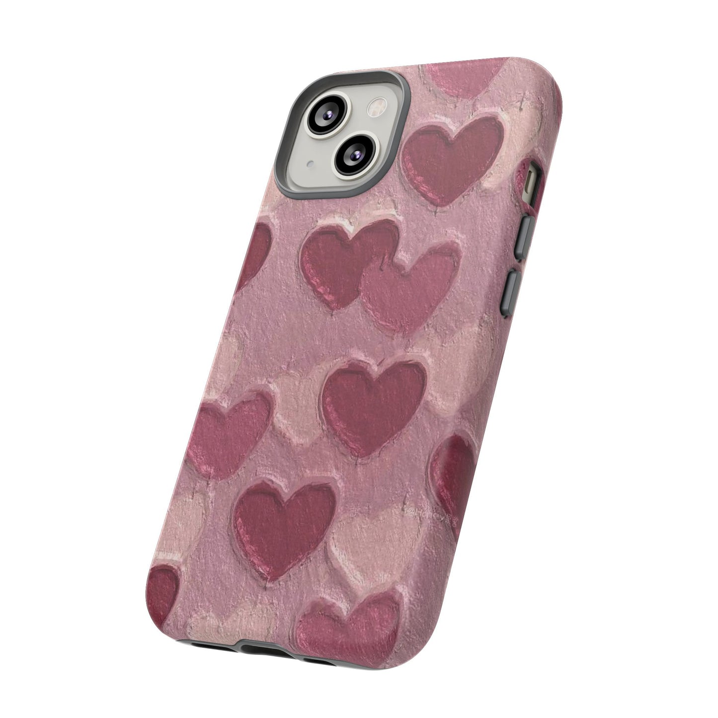 Pink Heart Chalk Wall Phone Case