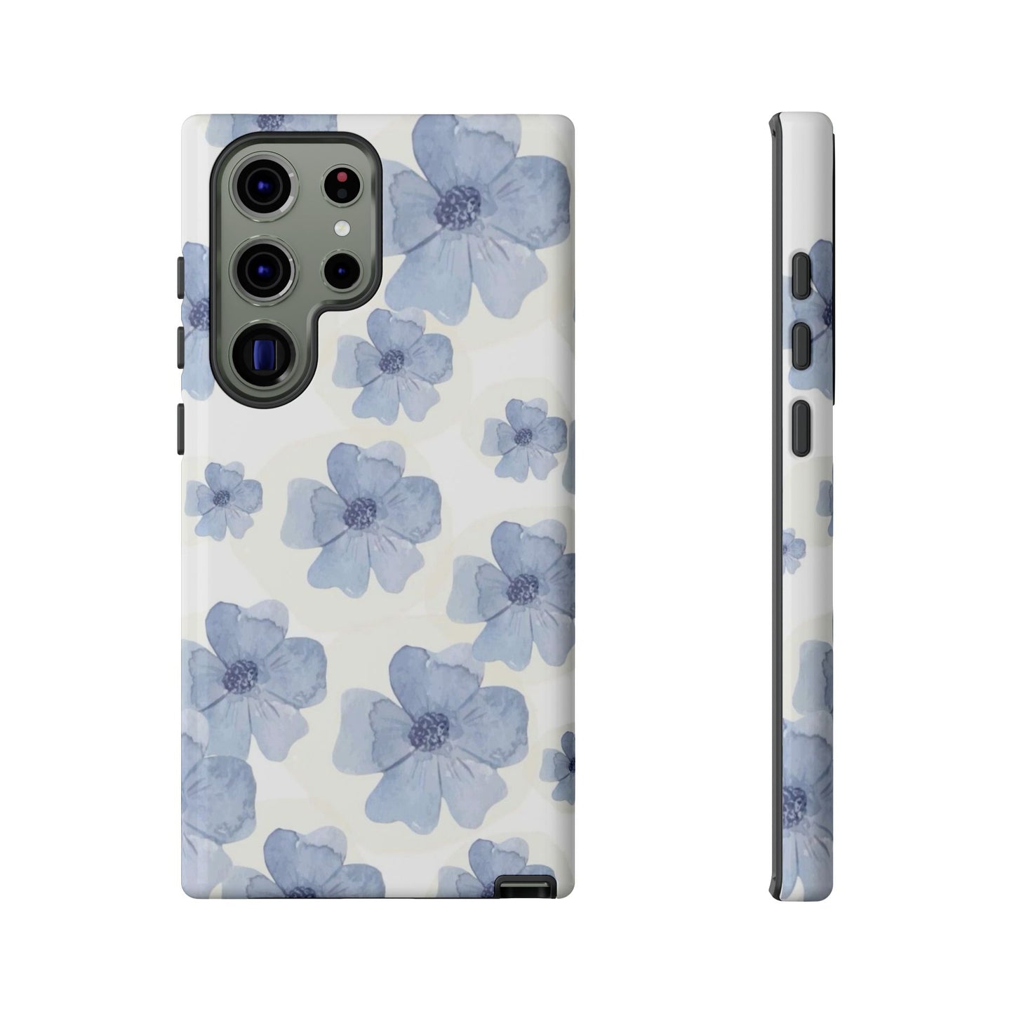 Blue Watercolor Flower iPhone Case