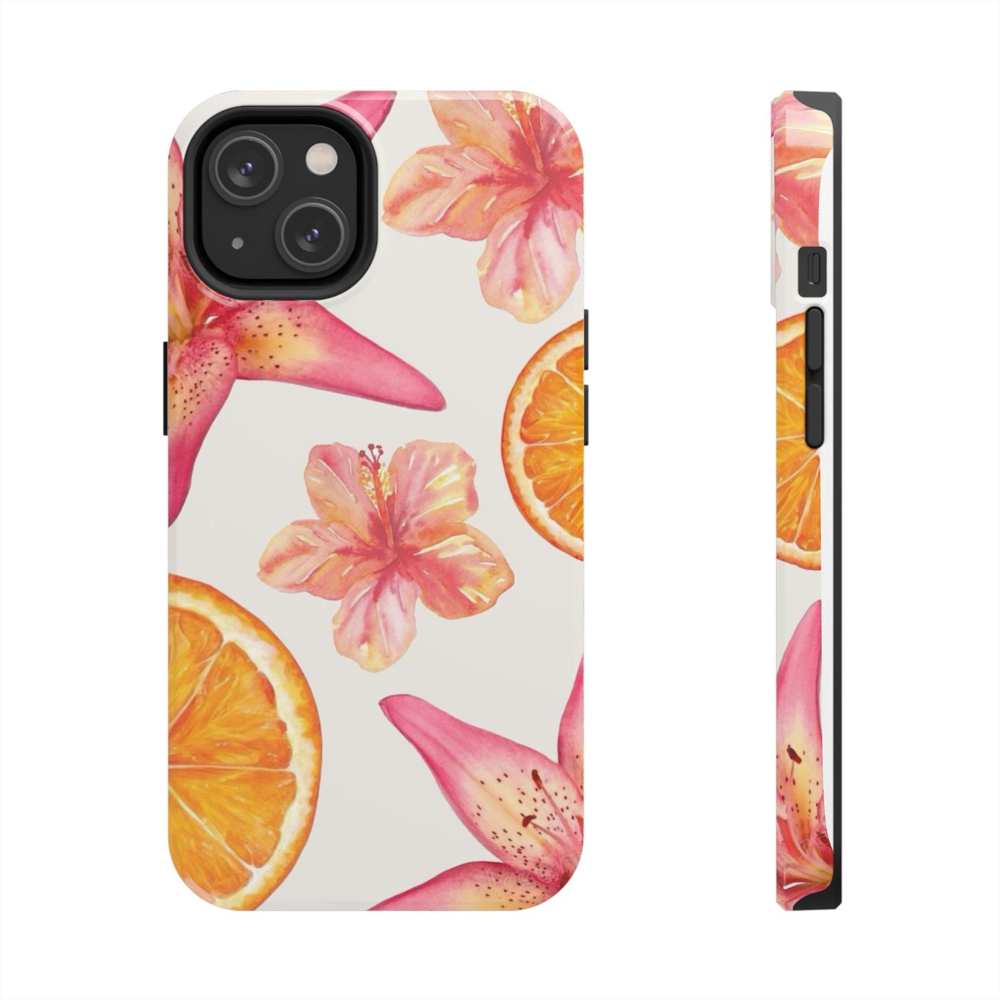 Orange Hibiscus iPhone Case