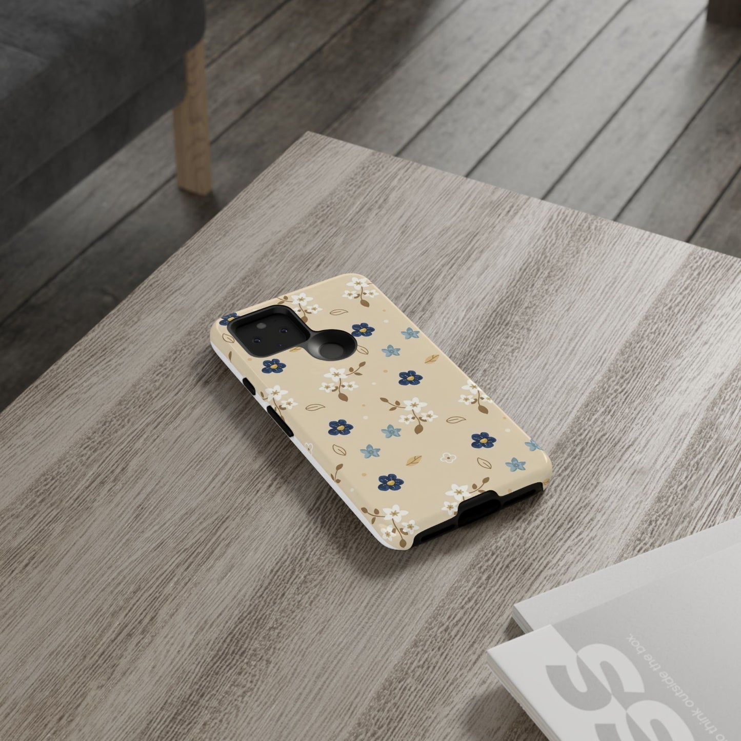 Navy Daisy Phone Case