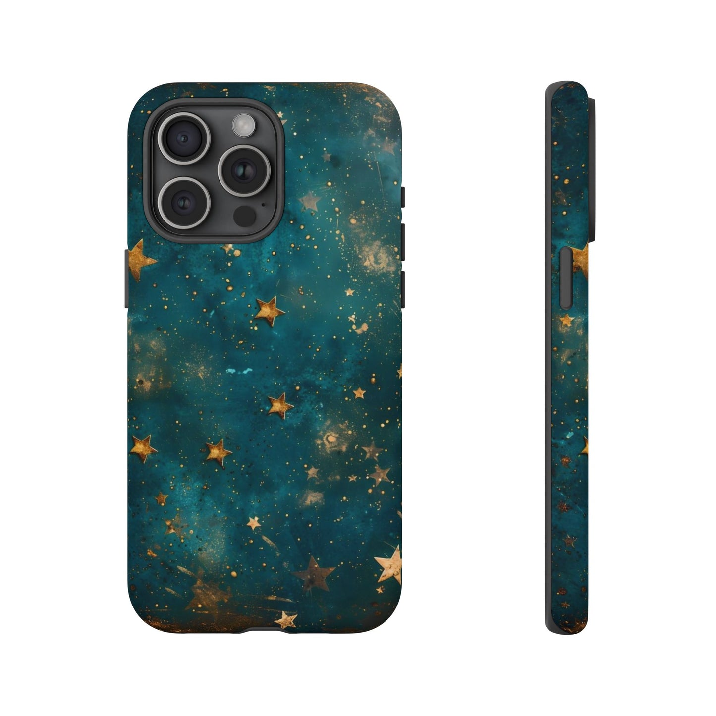 Celestial Gold Stars iPhone Case