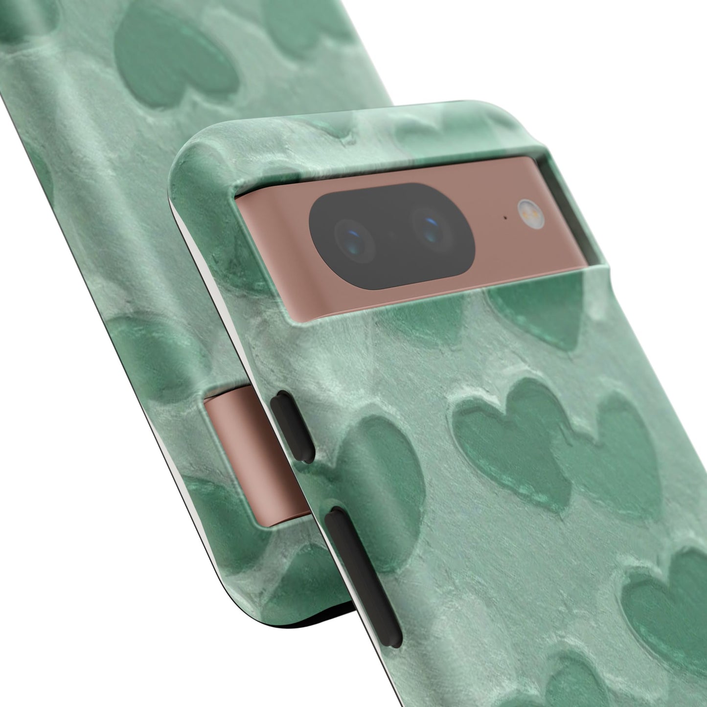 Green Heart Chalk Wall Phone Case